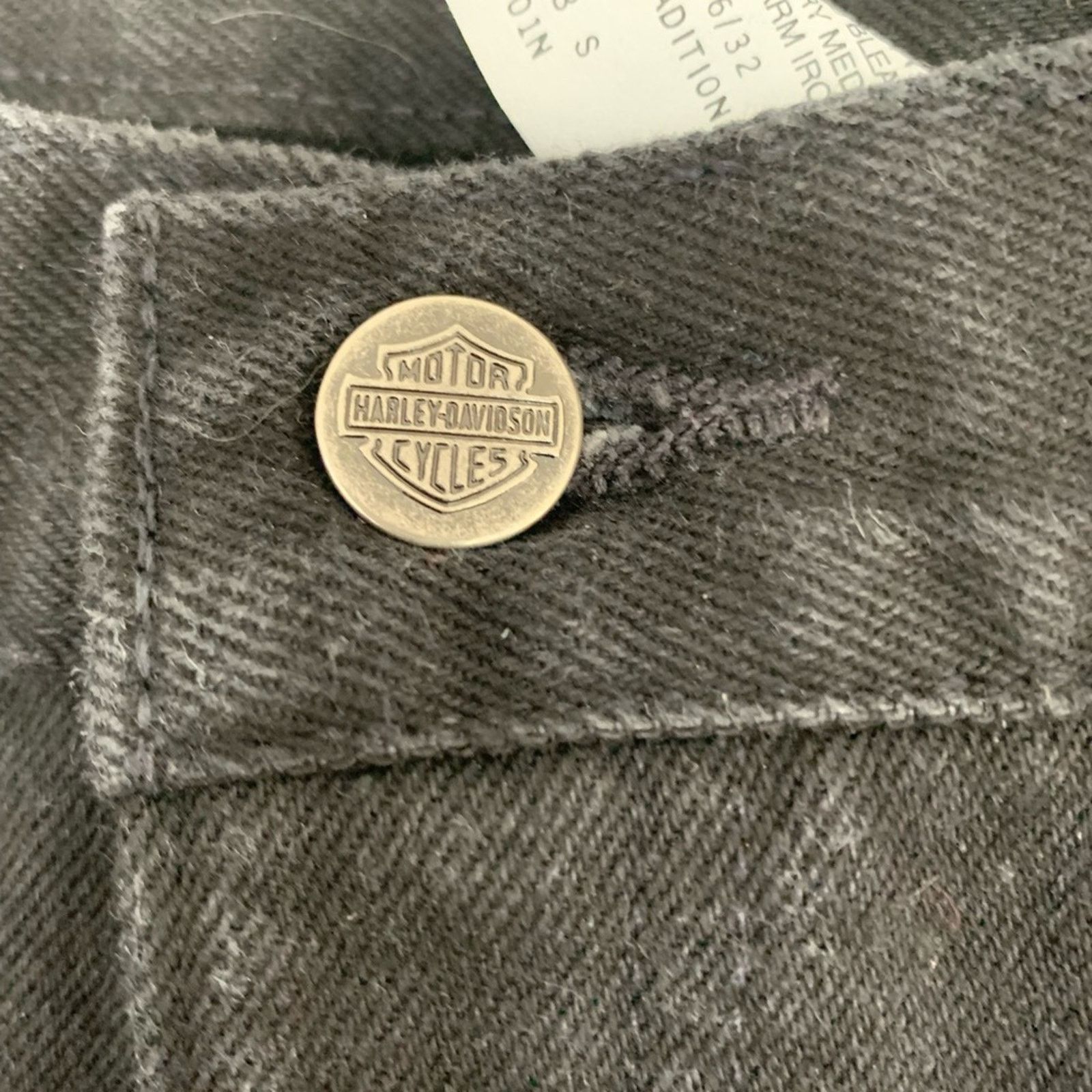 Harley Davidson EARLY 2000’S MENS BLACK HARLEY-DAVIDSON JEANS 36X32 LIKE NEW Size US 36 / EU 52 - 5 Thumbnail