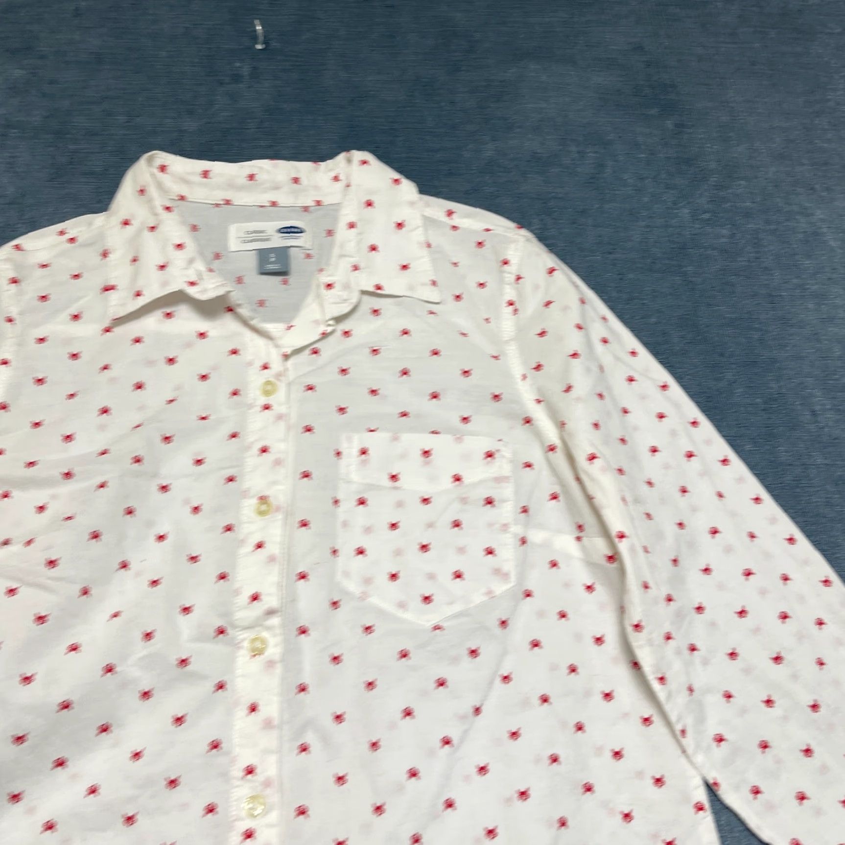 Gap Gap Shirt Womens Small White All Over Wolf Print Cotton Classic Fit Button Up Size S / US 4 / IT 40 - 5 Thumbnail