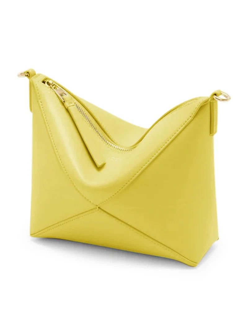 Loewe LOEWE Puzzle Fold Yellow Leather Pouch New Authentic Size ONE SIZE - 3 Thumbnail
