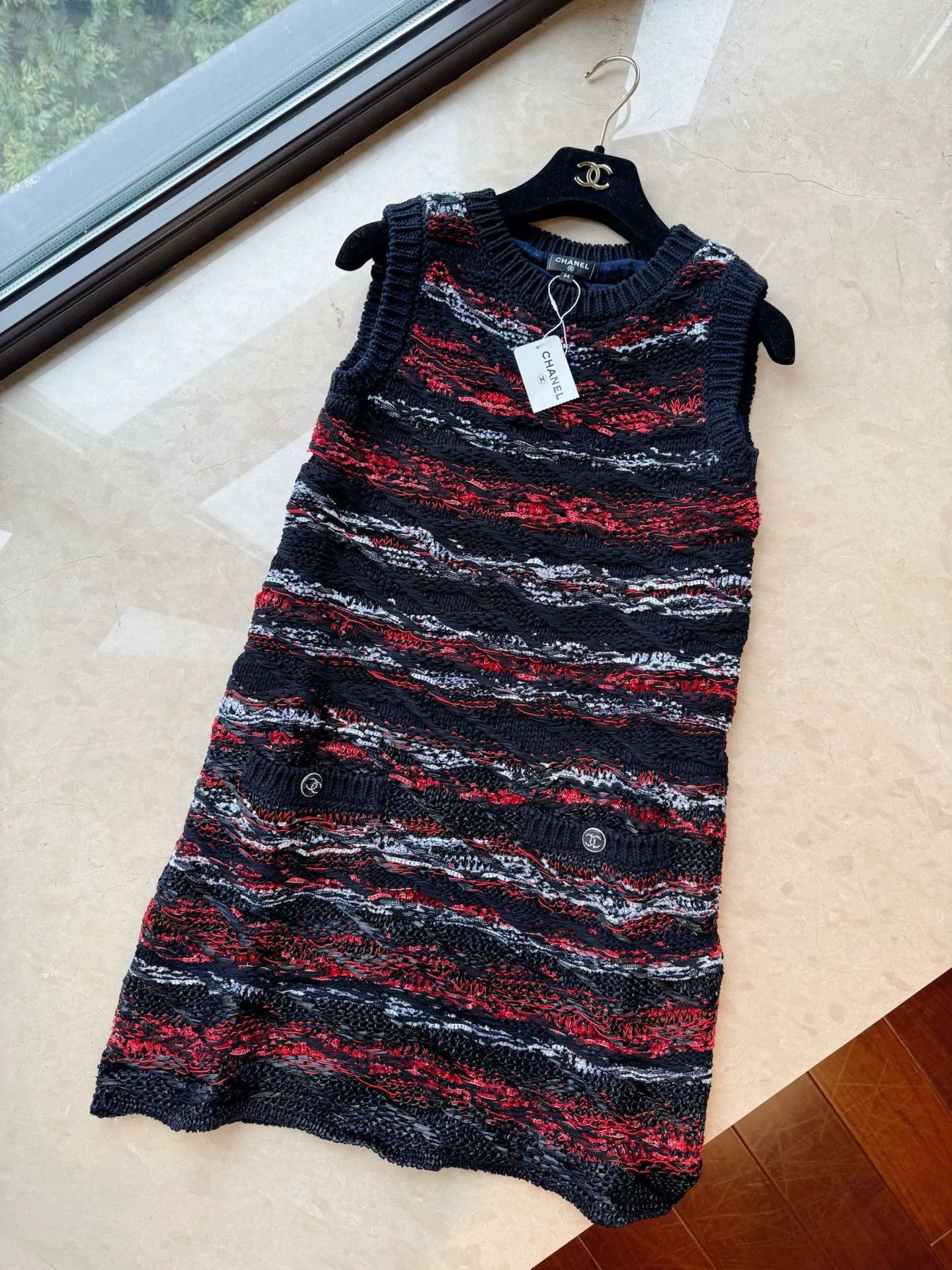 Chanel Chanel Knit Sleeveless A-Line Dress Size XXS / US 00 / IT 34 - 1 Thumbnail