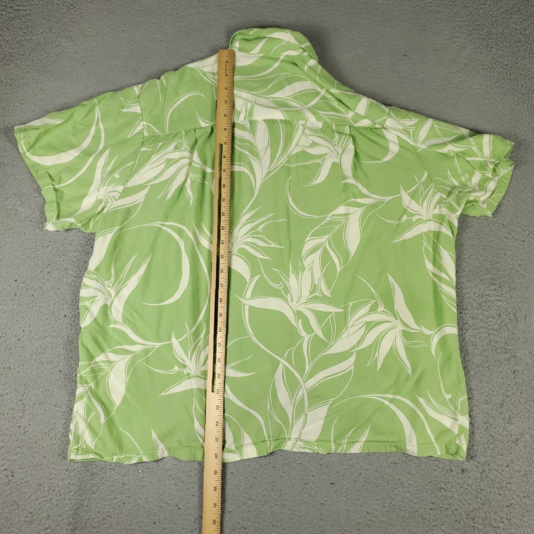 Paradise VINTAGE Paradise Men's Shirt XL Green Floral Hawaiian Button Up All Seasons Retro Size US XL / EU 56 / 4 - 4 Thumbnail