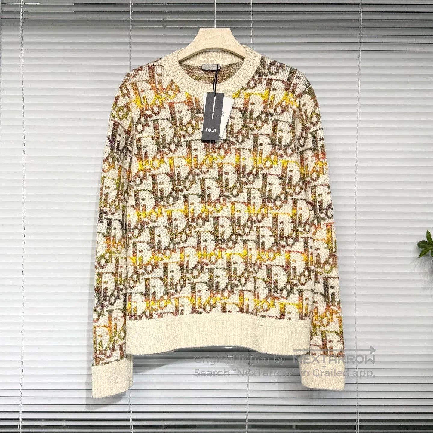 Dior dior yellow knitted logo sweater xl. Size US XL / EU 56 / 4 - 1 Thumbnail