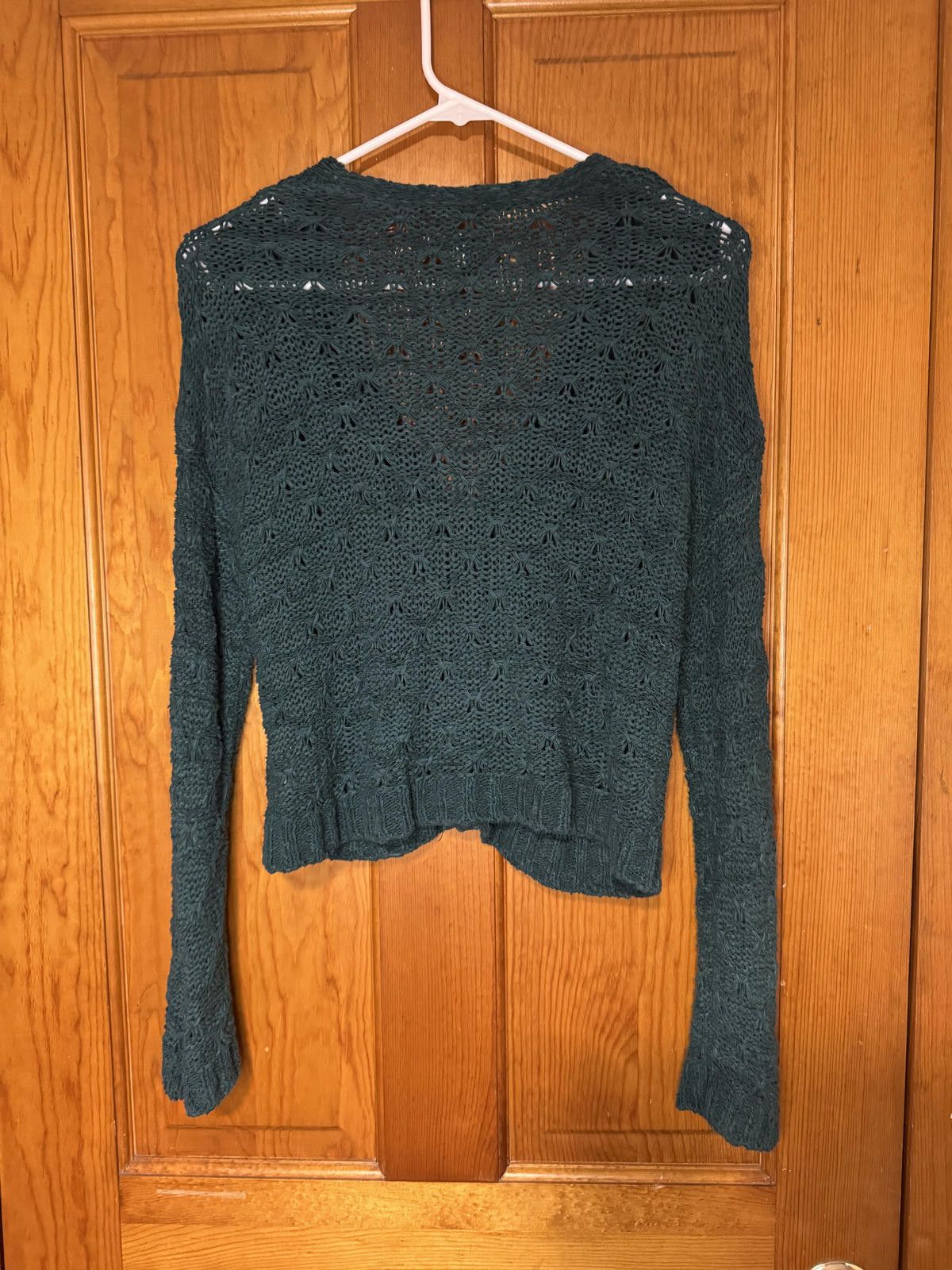 American Eagle Outfitters American Eagle Women's Green Knit Cardigan Sweater XS Size ONE SIZE - 2 Thumbnail