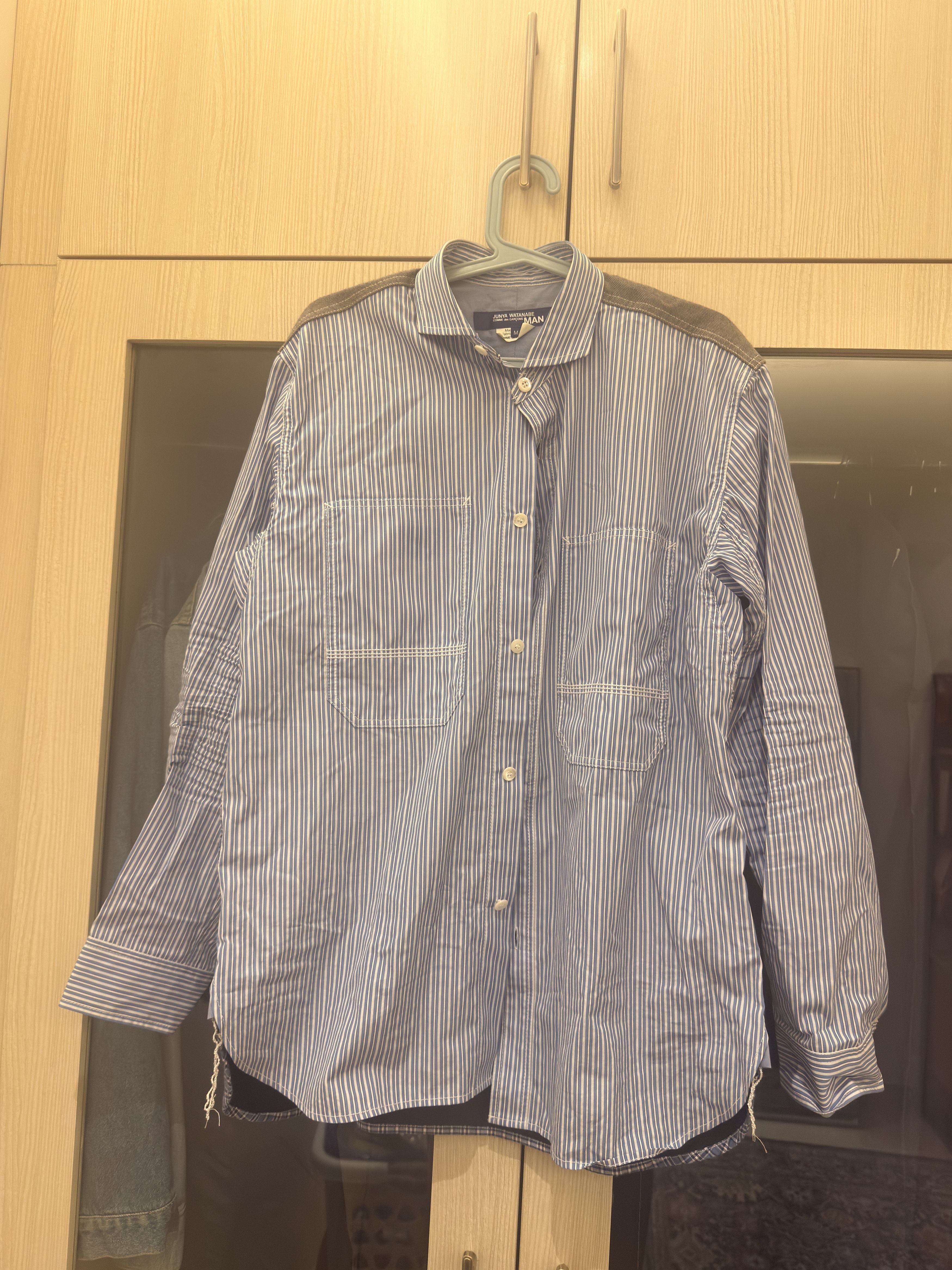 Junya Watanabe Shirt with Back Wool Panel Size US M / EU 48-50 / 2 - 1 Thumbnail