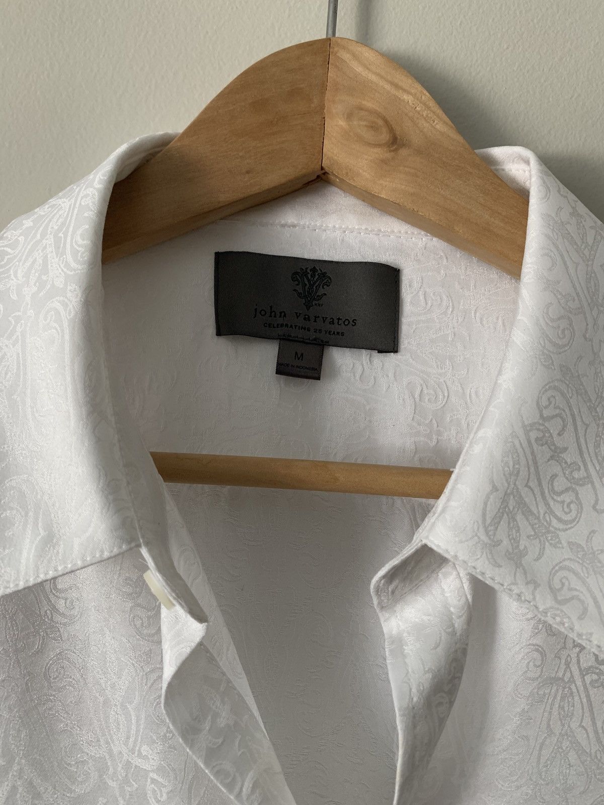 John Varvatos 25th Anniversary Silk Jacquard Shirt Size US M / EU 48-50 / 2 - 4 Thumbnail