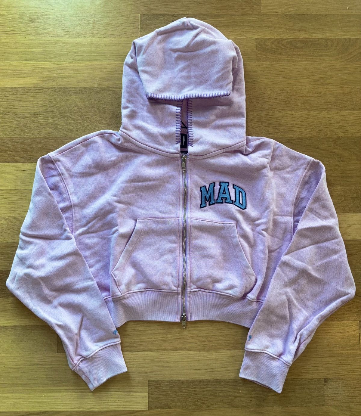 Gap × Madhappy Gap x MadHappy Lavender Full Zip Cropped Mad Logo Hoodie Size S / US 4 / IT 40 - 2 Thumbnail