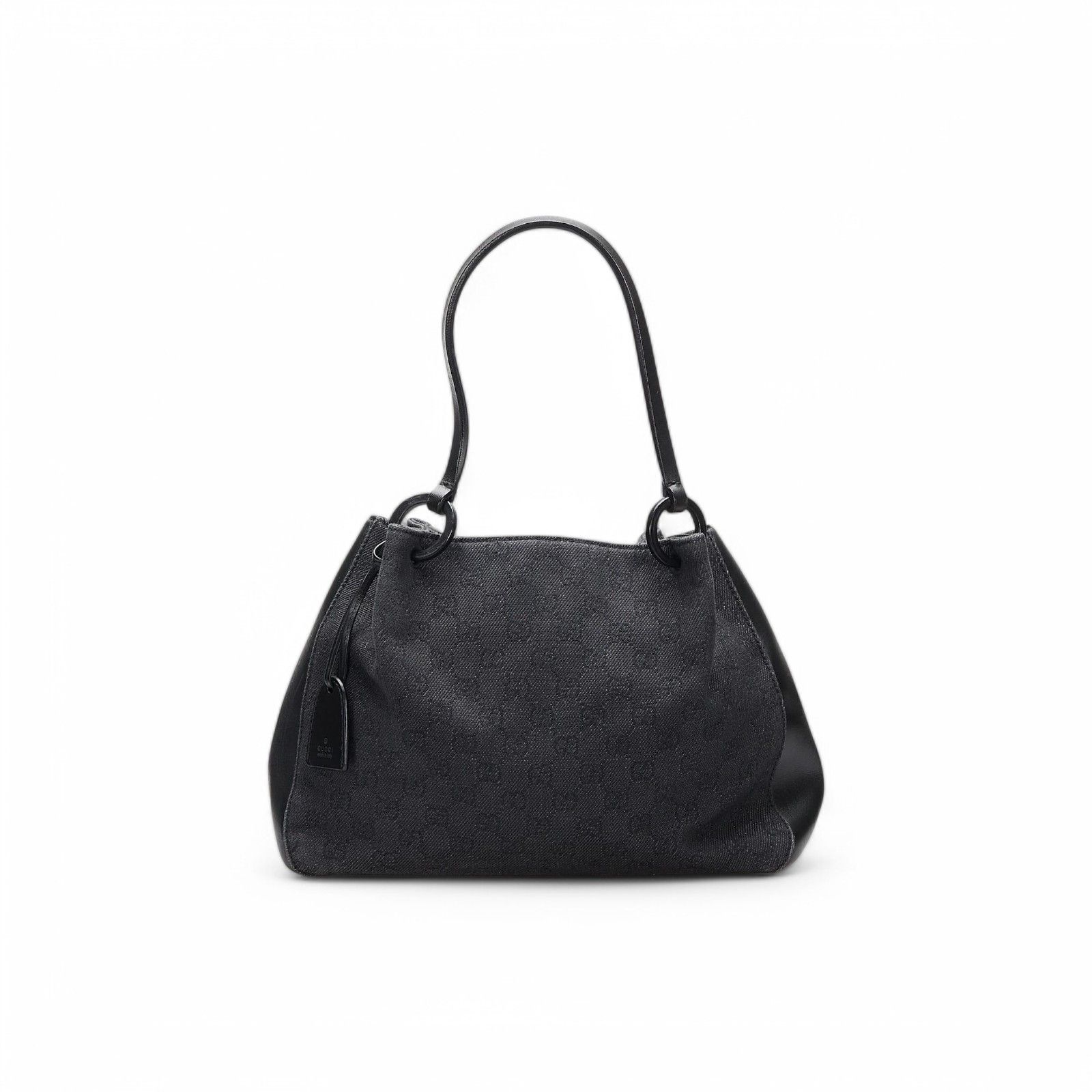 Gucci - Tote Handbag Shoulder Bag Leather Black Monogram