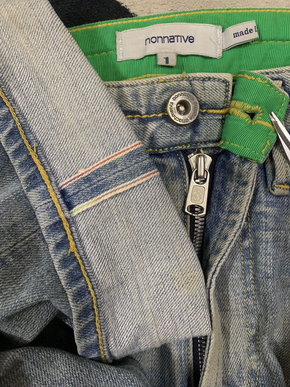 Nonnative × Undercover Vintage Nonnative Selvedge Mud Wash Ripped Grunge Jeans Size US 32 / EU 48 - 5 Thumbnail