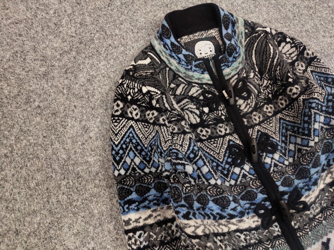 Vintage Vintage Kooi knitwear serbia Design Pattern Zip Knit Sweater Size S / US 4 / IT 40 - 7 Thumbnail