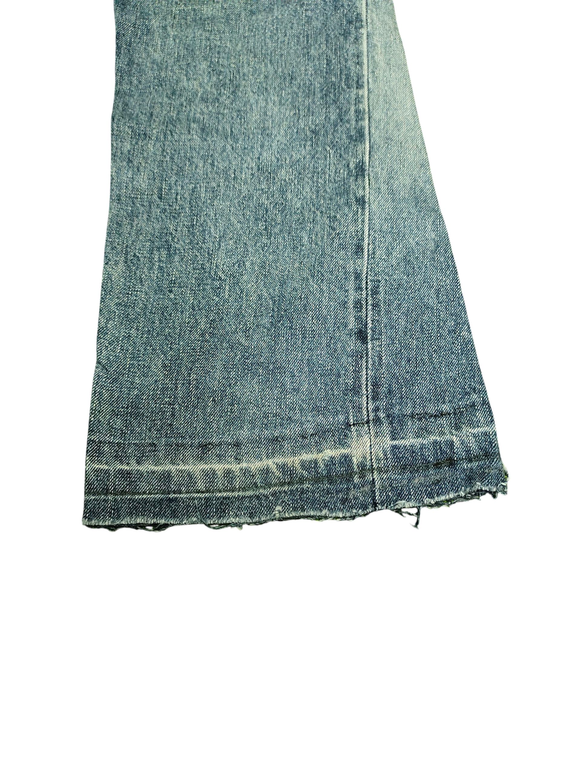 Hysteric Glamour Flare Jeans CEI Selvedge Clawmark Distress Faded Bootcut Y2k Size US 33 - 6 Thumbnail