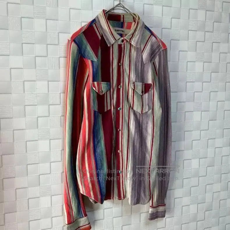 Kapital KAPITAL colorful striped shirt. Size US S / EU 44-46 / 1 - 5 Thumbnail