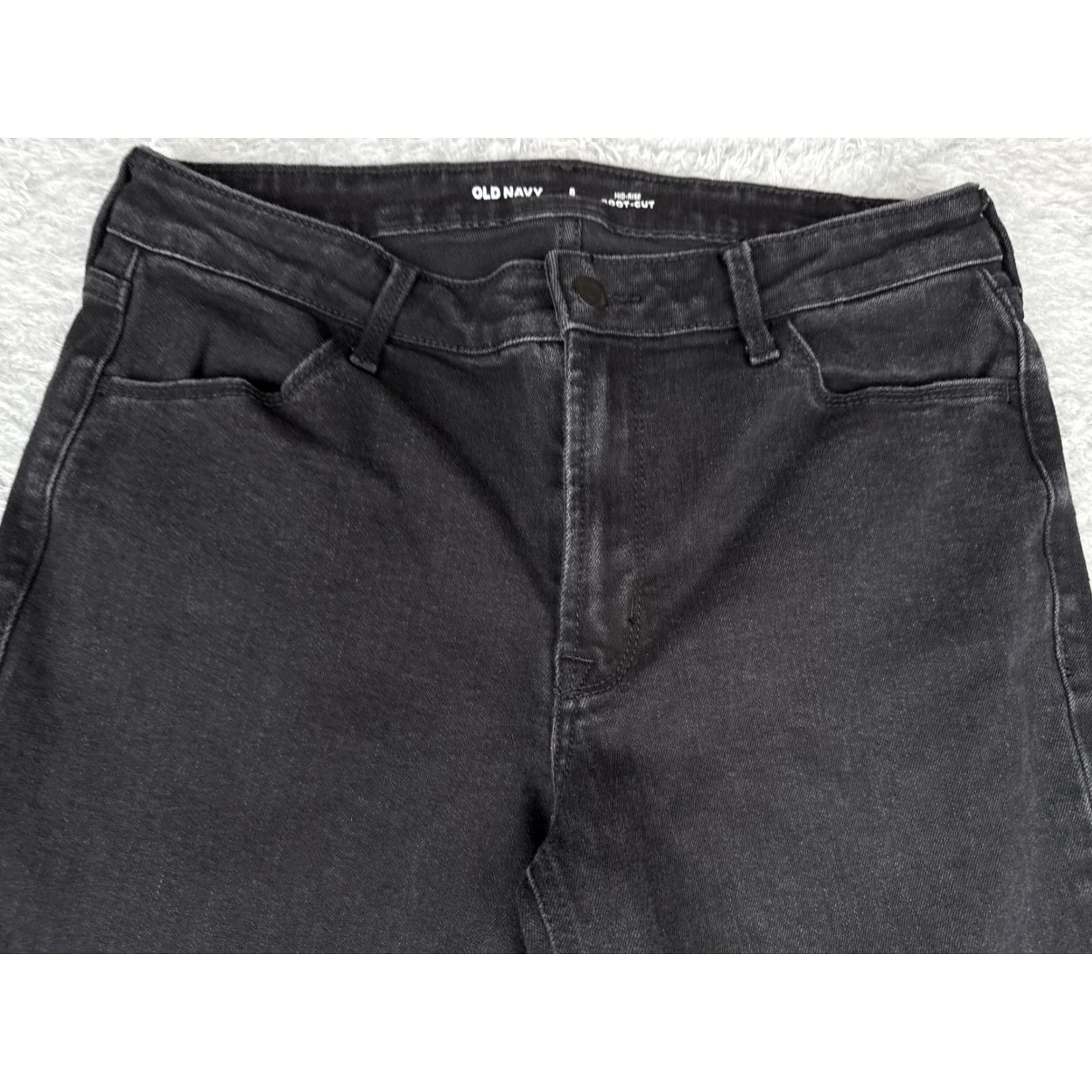 Old Navy Old Navy Jeans 8 Tall Black Mid-Rise Boot-Cut Stretch Denim Womens Size 30" / US 8 / IT 44 - 4 Thumbnail