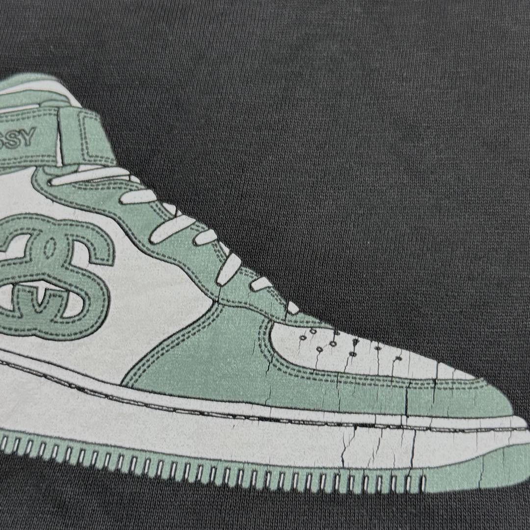 RARE🔥 VTG 90S STUSSY X NIKE AF1 SWEATSHIRT DISTRESSED FADED