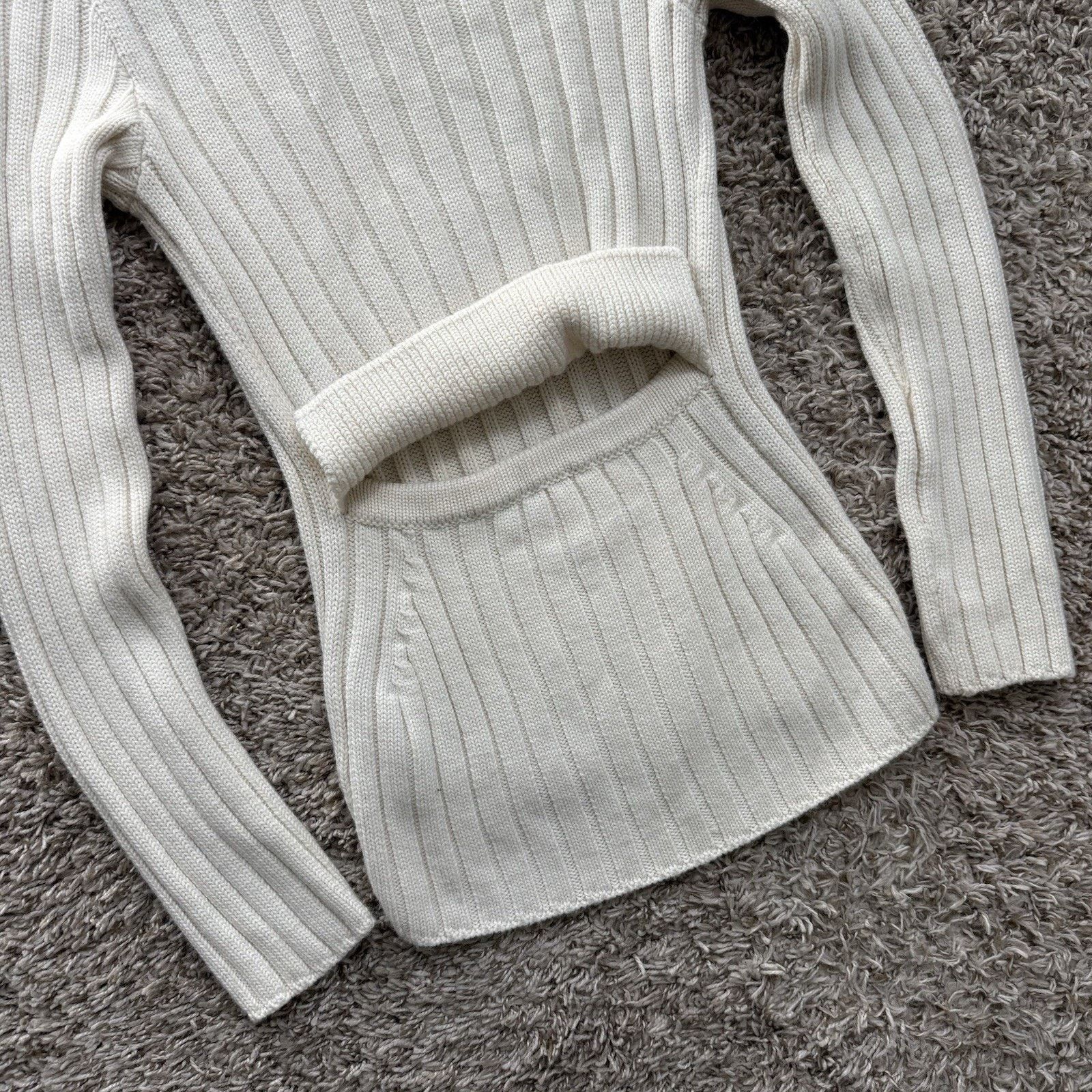 MM6 × Maison Margiela MM6 Maison Margiela Ribbed Off White Roll Neck Sweater Size M / US 6-8 / IT 42-44 - 6 Thumbnail