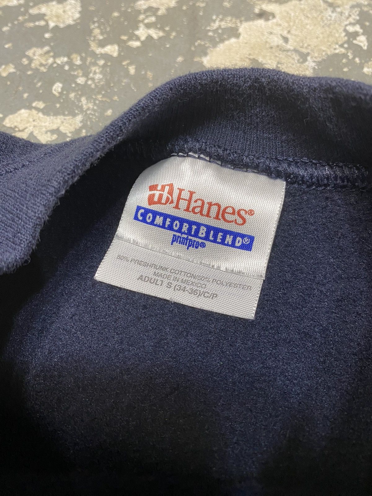 Hanes × Vintage Vintage Y2K Blank Black/Navy Pullover Crewneck Sweatshirt Size US S / EU 44-46 / 1 - 4 Thumbnail