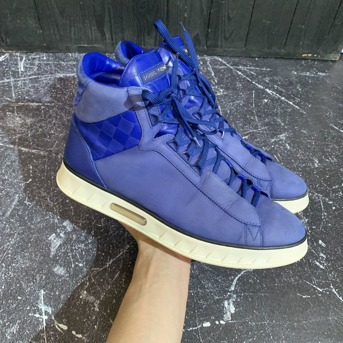 Louis Vuitton Louis Vuitton Blue Nubuck Leather Sneakers Size 8.5 Size US 8.5 / EU 41-42 - 2 Thumbnail