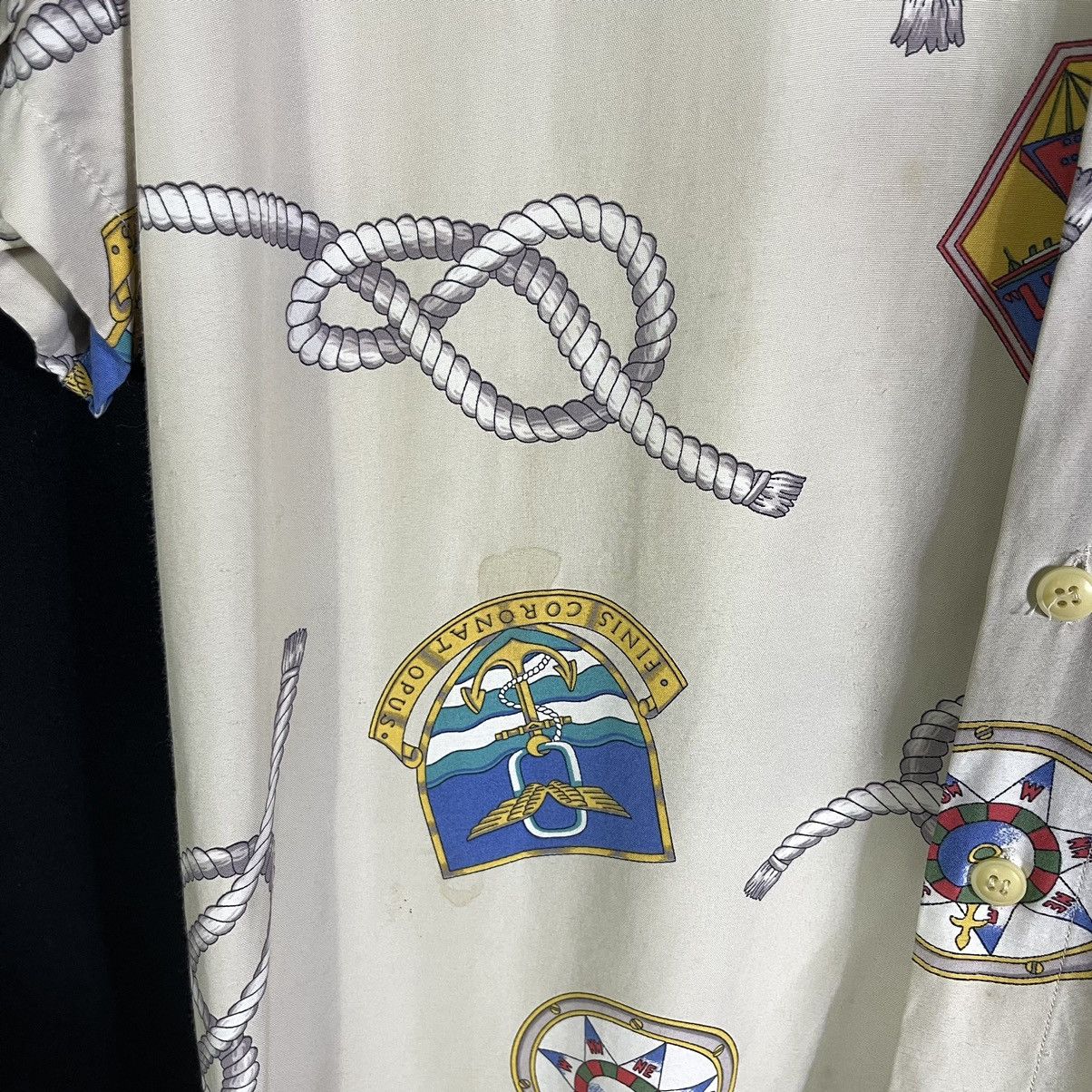 Vintage Rare! Vintage 90s Bonia Nautical Sailing Baroque Shirt Size US M / EU 48-50 / 2 - 5 Thumbnail