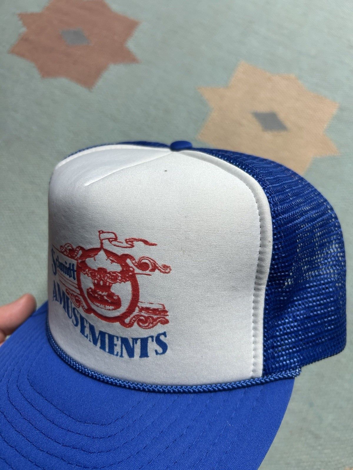 Vintage Vtg trucker hat Schmidt amusements carnival park Michigan Size ONE SIZE - 4 Thumbnail