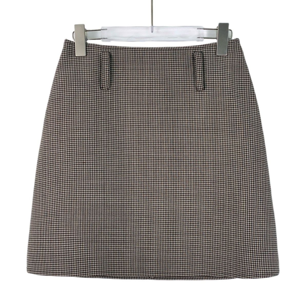 Celine Celine Houndstooth Wool Casual A-line Skirt K26WX Size 26" / US 2 / IT 38 - 1 Thumbnail