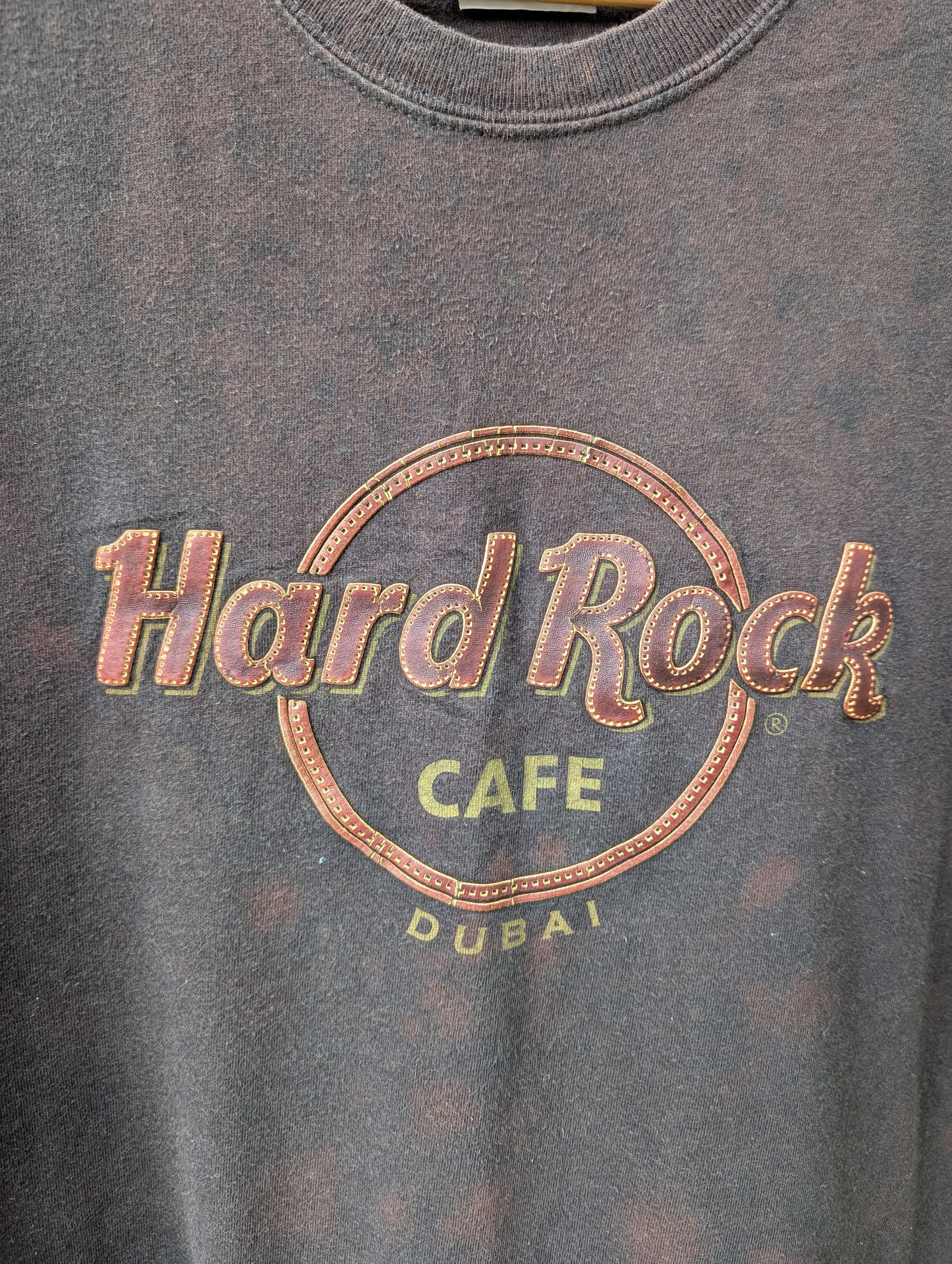 Hard Rock Cafe Distressed Hard Rock Cafe Logo Dubai Sunfaded Tshirt Size US M / EU 48-50 / 2 - 2 Thumbnail