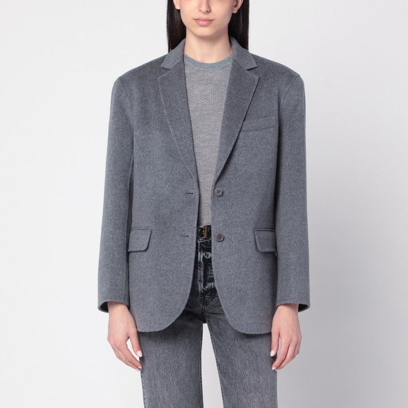ジャケット ANINE BING Gray Quinn jacket in wool and cashmere ANINE BING Quinn oversized wool and cashmere-blend blazer