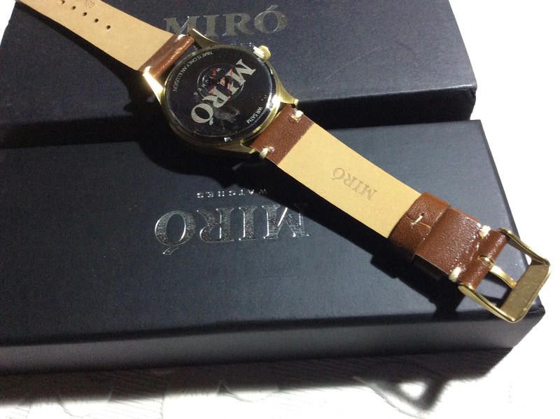 Designer Miro Gold/Blue/Chocolate Men's Watch Size ONE SIZE - 4 Thumbnail