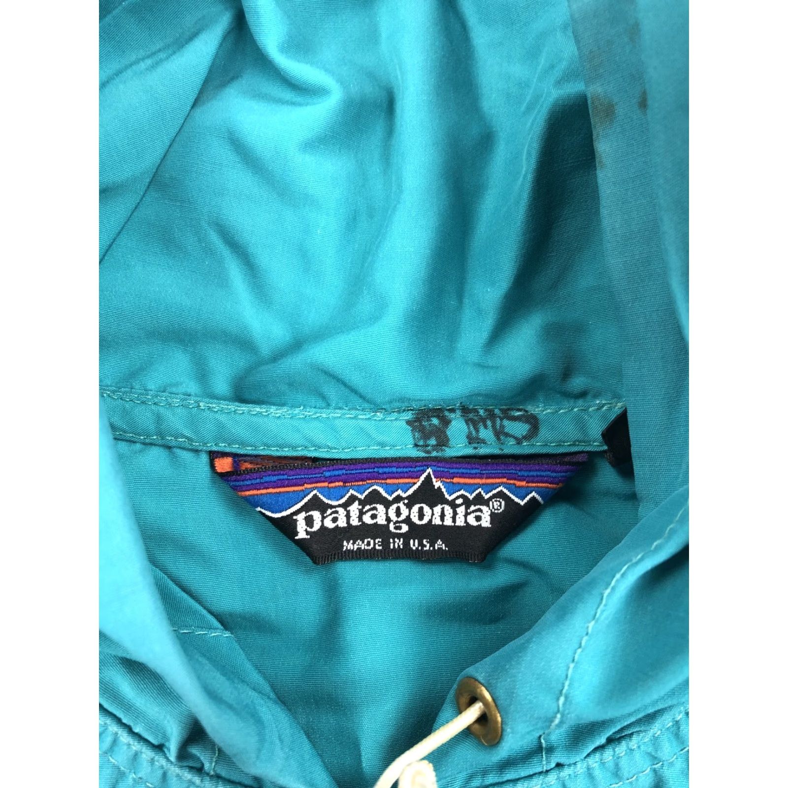 Patagonia VINTAGE Patagonia Anorak Jacket Mens M Teal Hooded Windbreaker USA 80s Outdoor Retro 90s Jacket Size US M / EU 48-50 / 2 - 4 Thumbnail