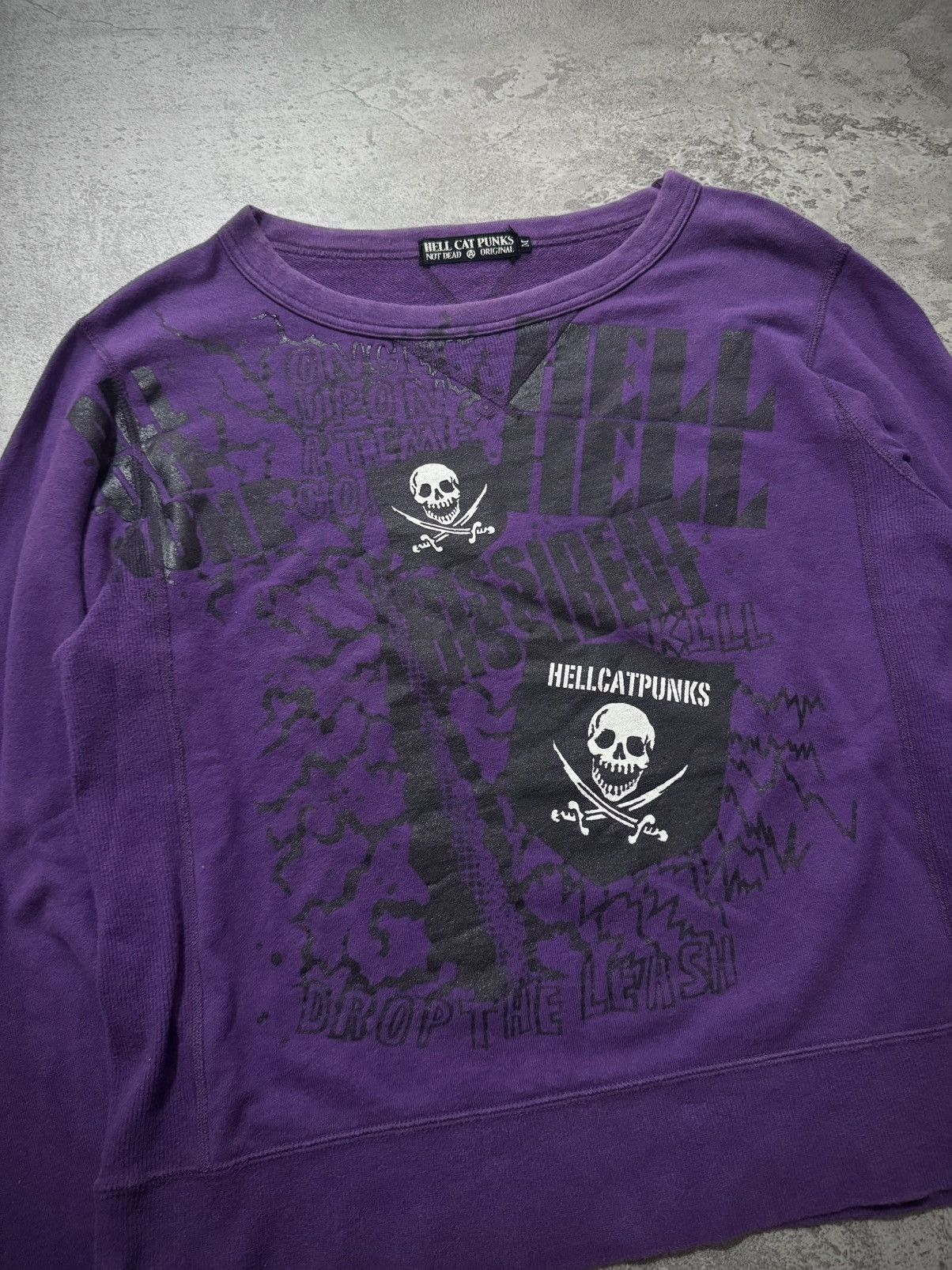 Japanese Brand HELL CAT PUNKS VKIE VIBE SKULL SWEATSHIRT Size US M / EU 48-50 / 2 - 2 Thumbnail