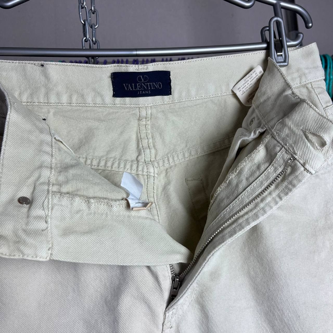 Valentino Vintage 90s Valentino Ivory Denim Pants Made in Italy Size US 34 / EU 50 - 8 Thumbnail