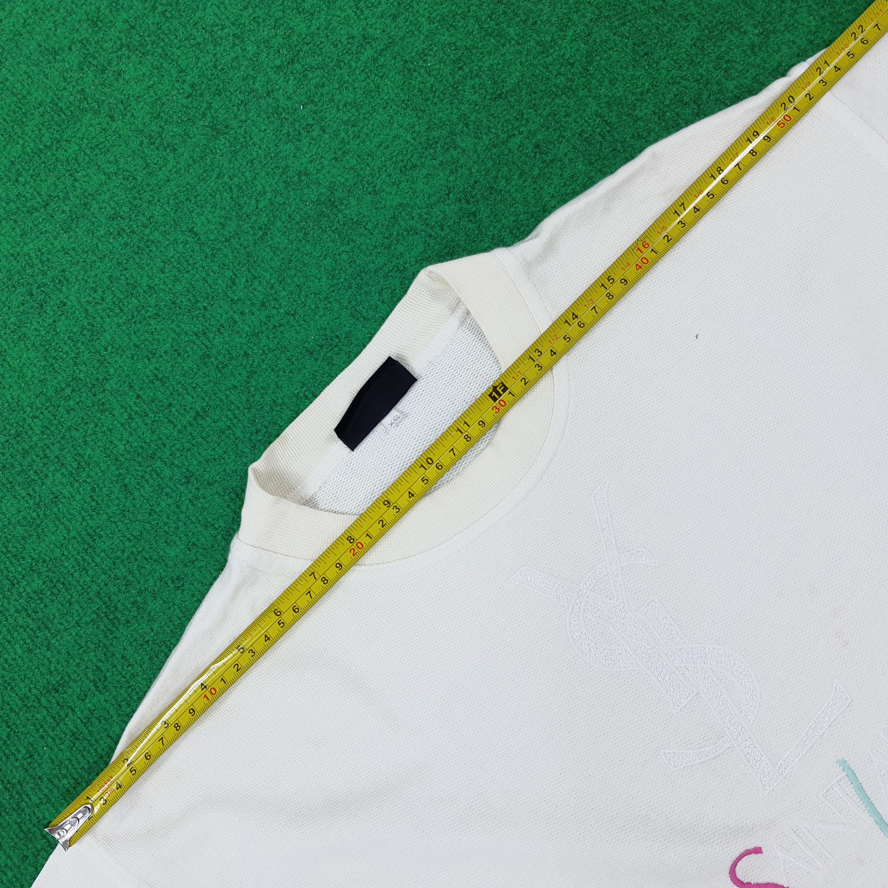 Vintage × Yves Saint Laurent Vintage Yves Saint Laurent White Embroidery Sweatshirt Size US XS / EU 42 / 0 - 9 Thumbnail