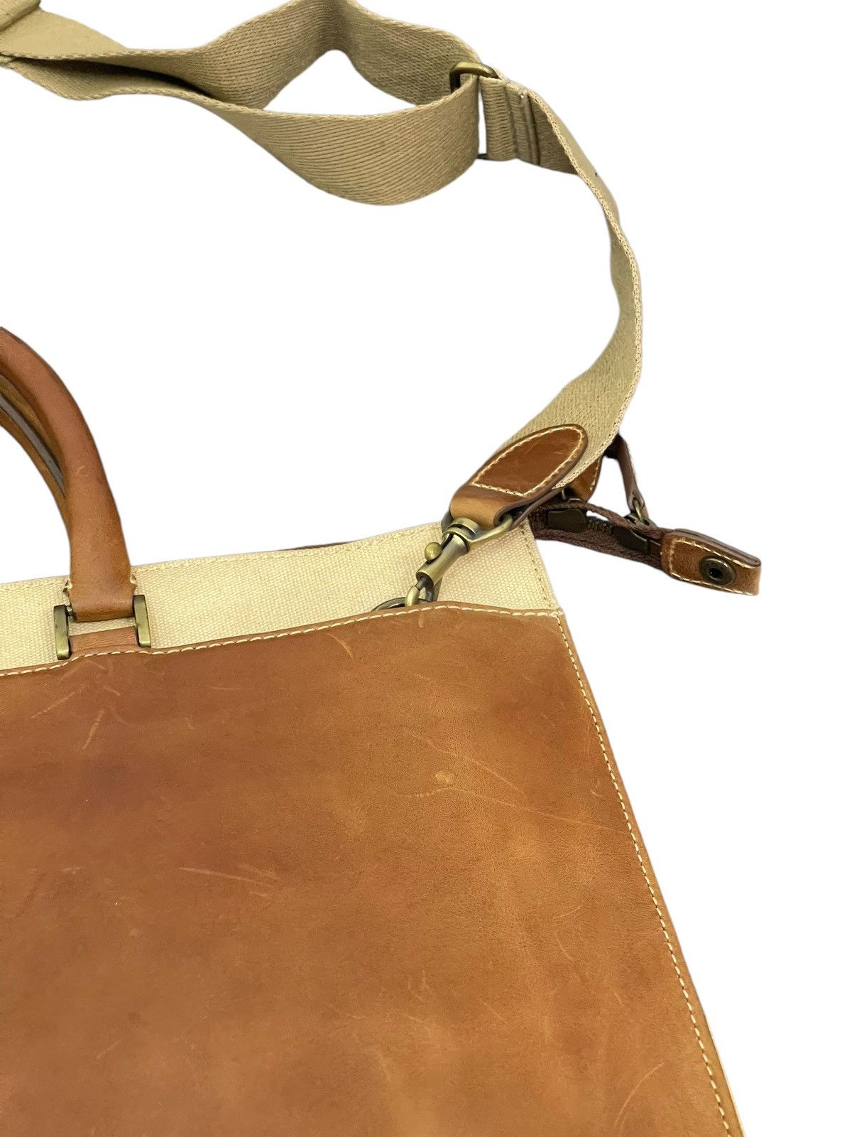 Leather Leather Cotton Canvas Apiana Office Bag 9🟩 Size ONE SIZE - 17 Thumbnail