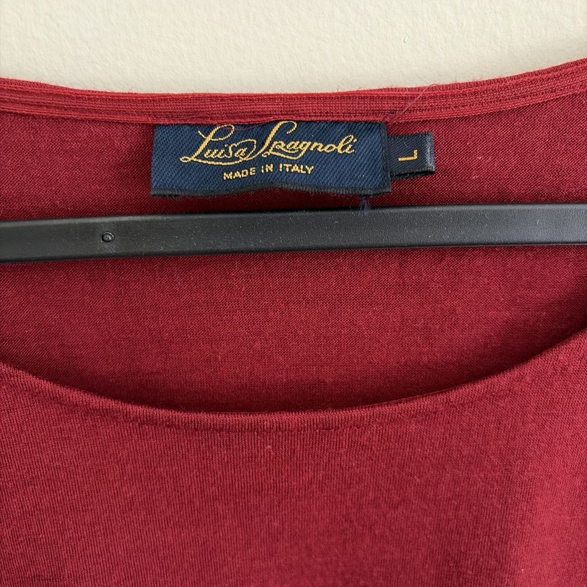 Other Lusia Spagnoli Burgundy Wool Top Size L / US 10 / IT 46 - 2 Thumbnail