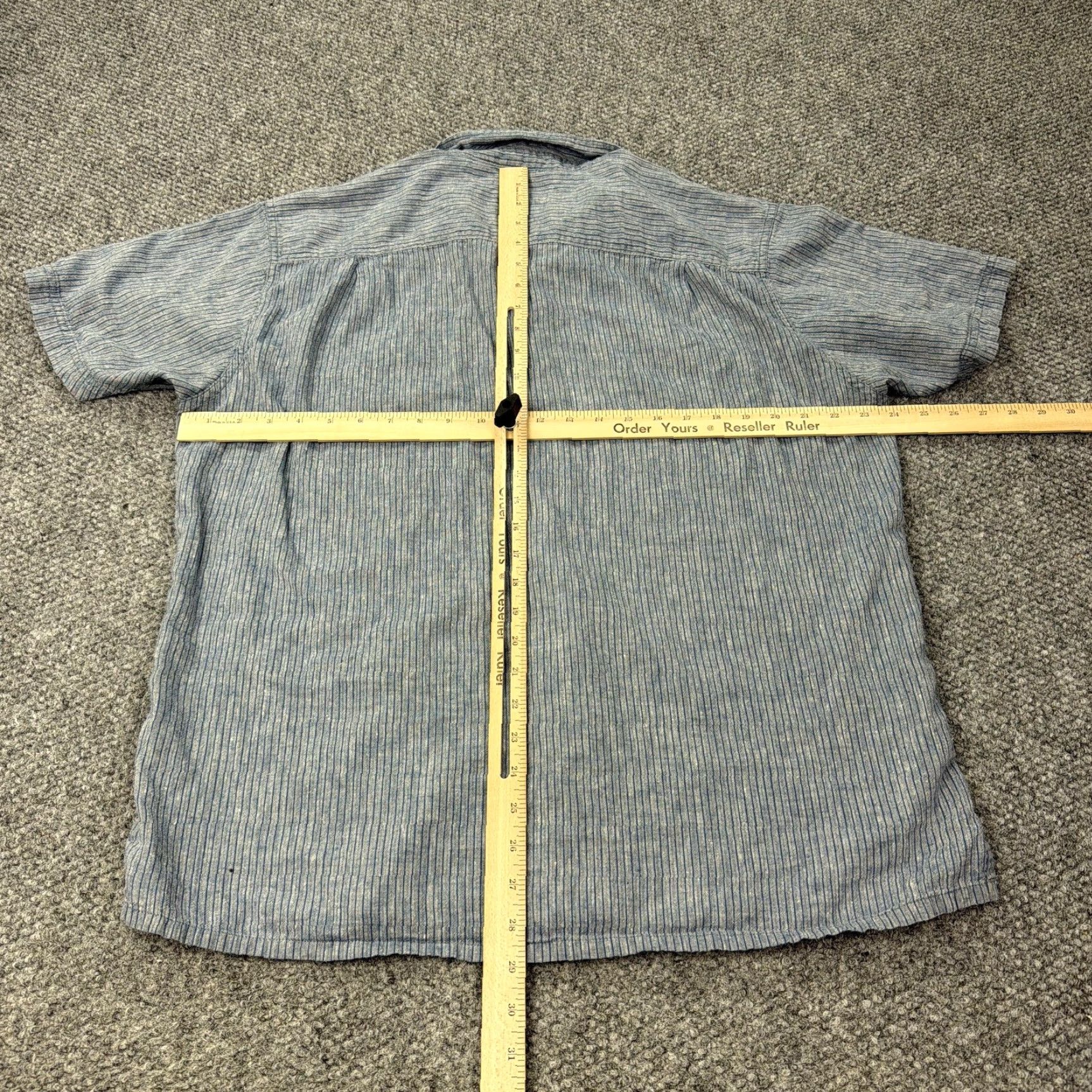 Patagonia Patagonia Shirt Mens XL Blue Gray Stripe Short Sleeve Hemp Organic Cotton Preppy Size US XL / EU 56 / 4 - 7 Thumbnail