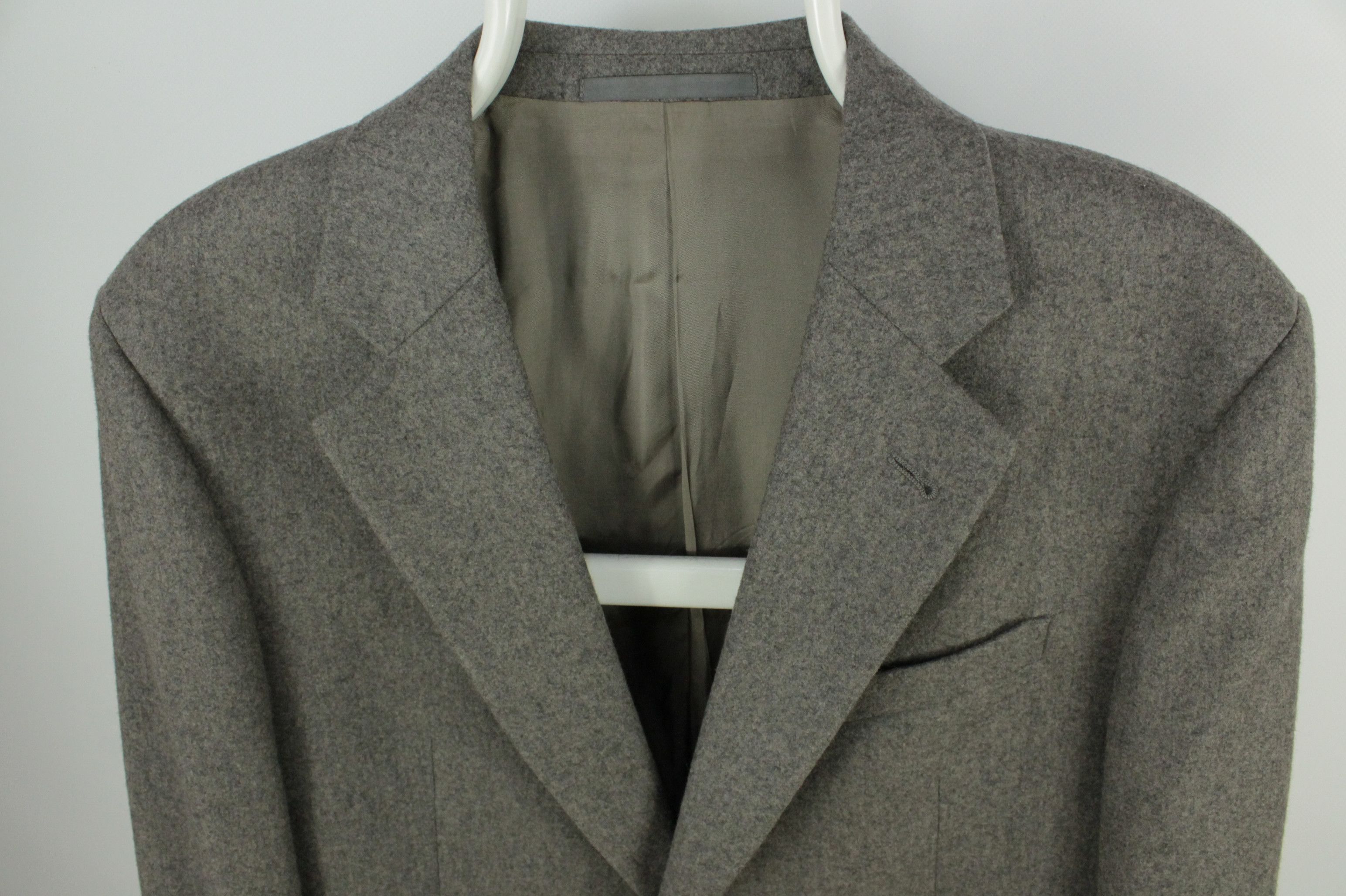 Armani Collezioni Armani Collezioni Gray Fleece Wool Sport Coat Blazer Jacket Size US M / EU 48-50 / 2 - 2 Thumbnail