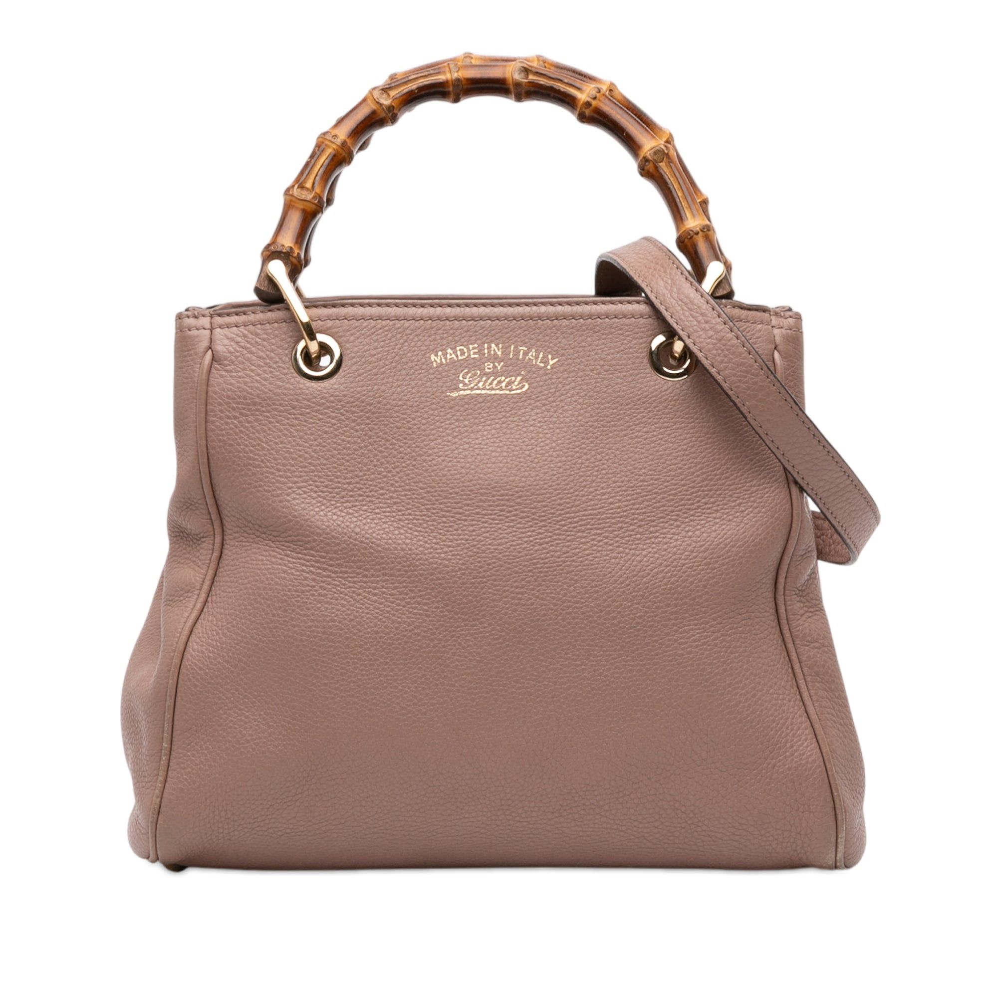 Gucci Small Calfskin Bamboo Shopper Satchel Size ONE SIZE - 1 Thumbnail