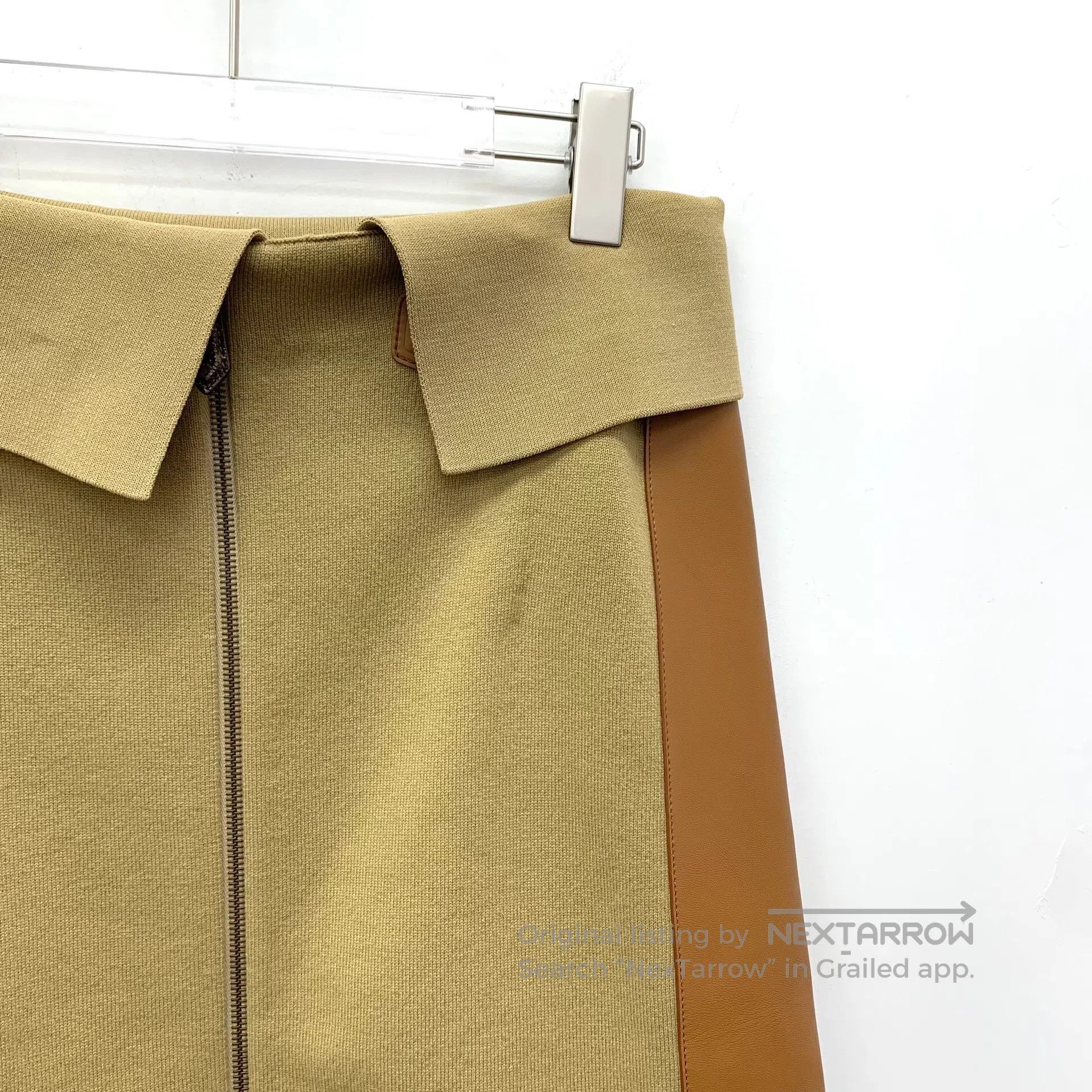 Louis Vuitton Louis Vuitton size M Dark Brown Leather and Wool Zip Desig Size 25" / US 0 / IT 36 - 3 Thumbnail