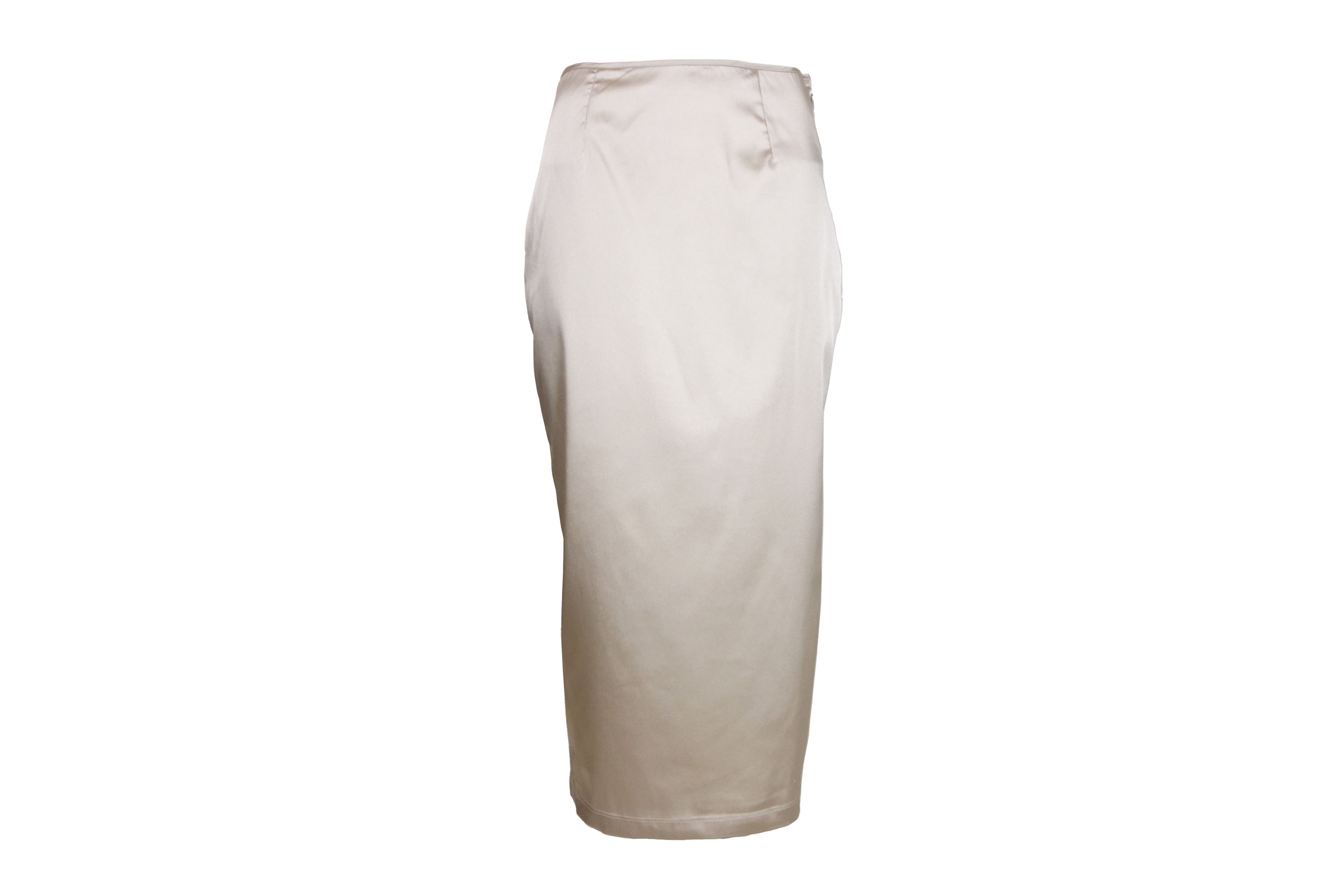 Dolce & Gabbana × Vintage D&G Dolce Gabbana Lace Layered Midi Skirt Sheer Floral Nude Size 27" / US 4 / IT 40 - 2 Thumbnail