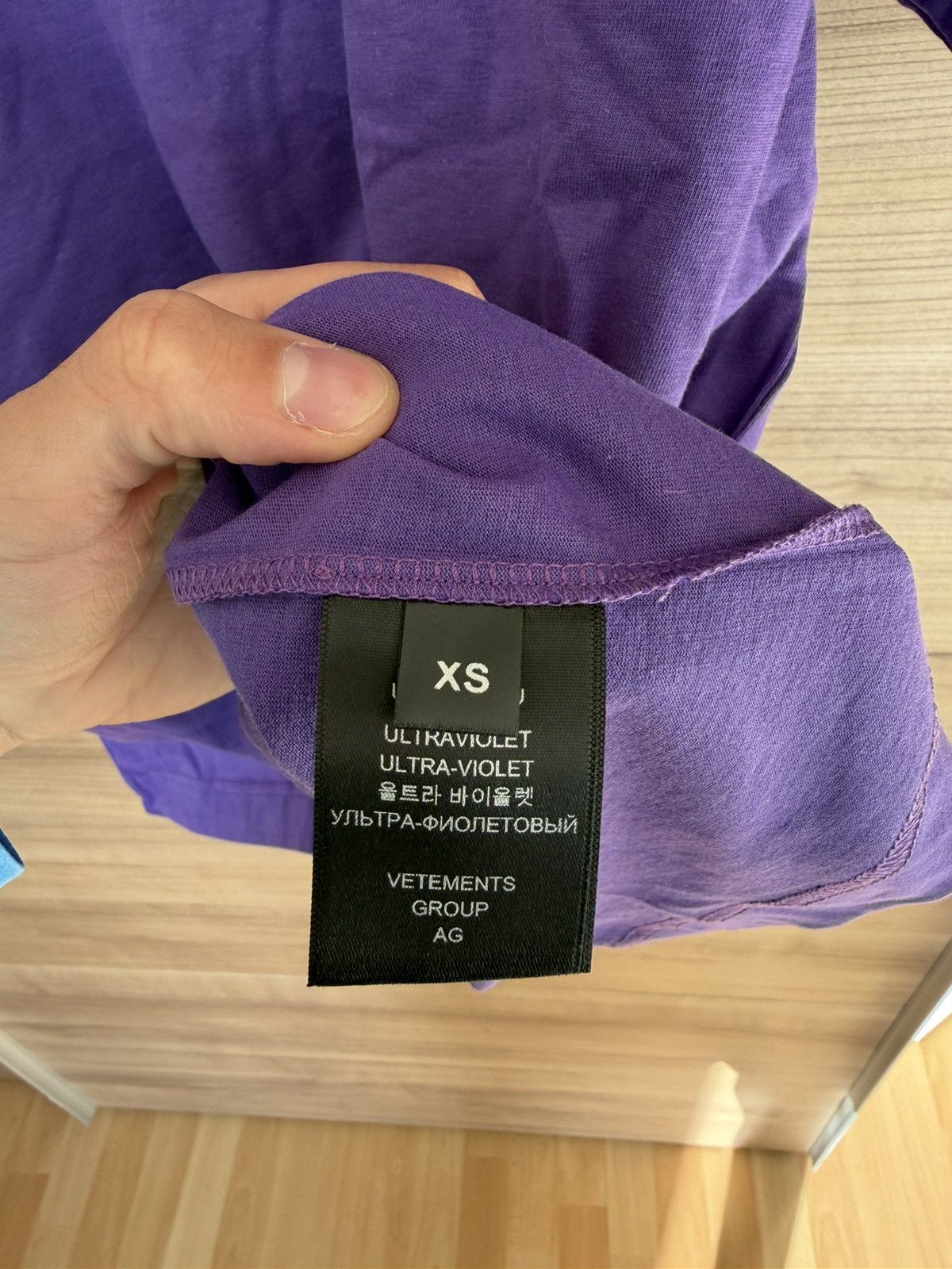 Vetements Vetements Logo T-shirt Purple Size US XS / EU 42 / 0 - 8 Thumbnail