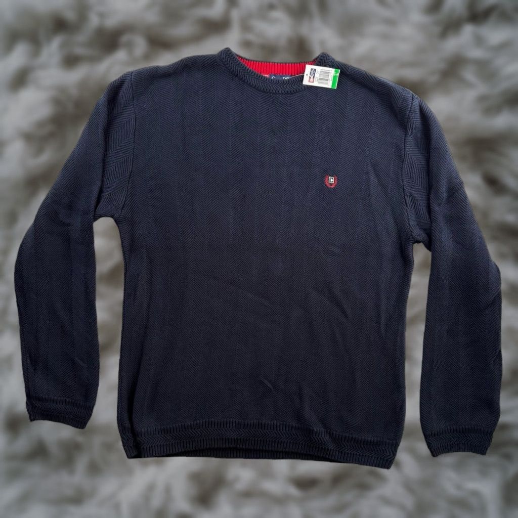 Chaps VINTAGE Chaps Men’s Sweater Crew Neck Cotton Navy Blue L Size US L / EU 52-54 / 3 - 1 Thumbnail