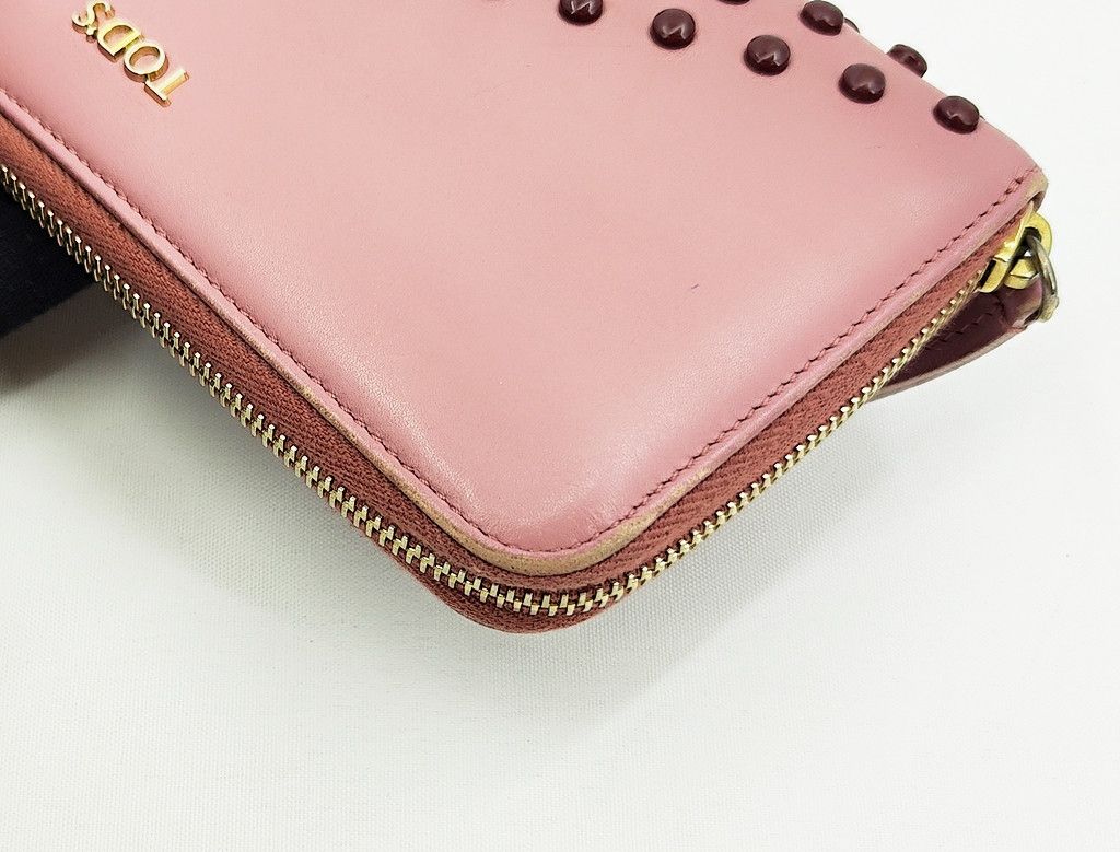 Tod's TOD'S zip around studs dusty pink long wallet Size ONE SIZE - 10 Thumbnail