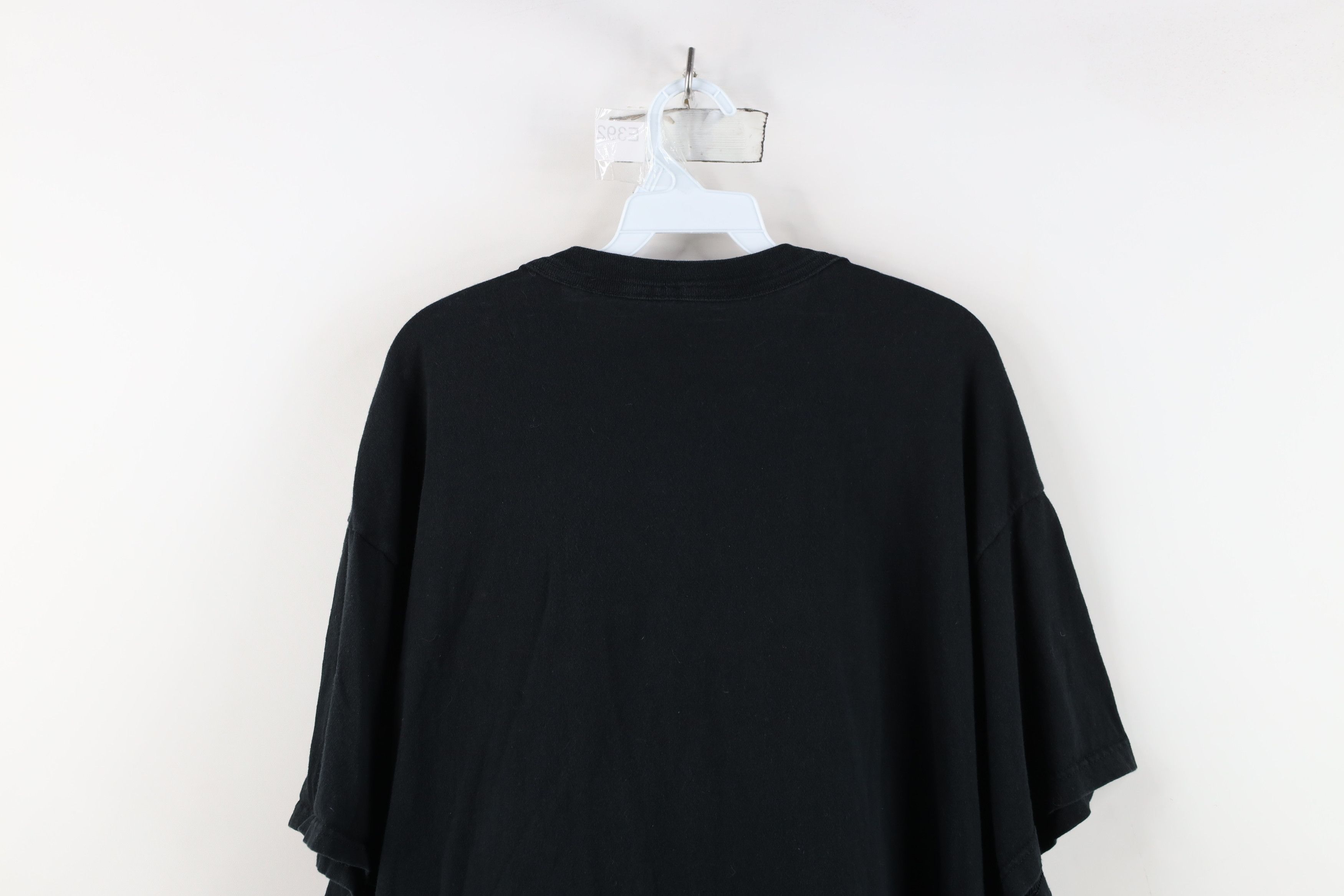 Vintage Vintage 90s Streetwear Blank Cotton Pocket T-Shirt Black Size US XXL / EU 58 / 5 - 14 Thumbnail