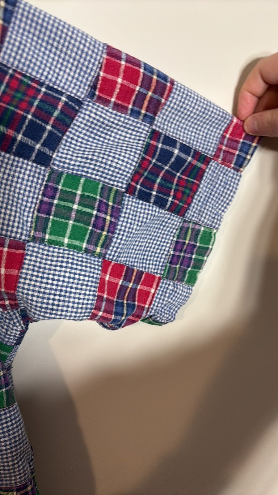 Chaps Ralph Lauren × Vintage Vintage Chaps RL Patchwork Button Down Shirt Size US XL / EU 56 / 4 - 3 Thumbnail