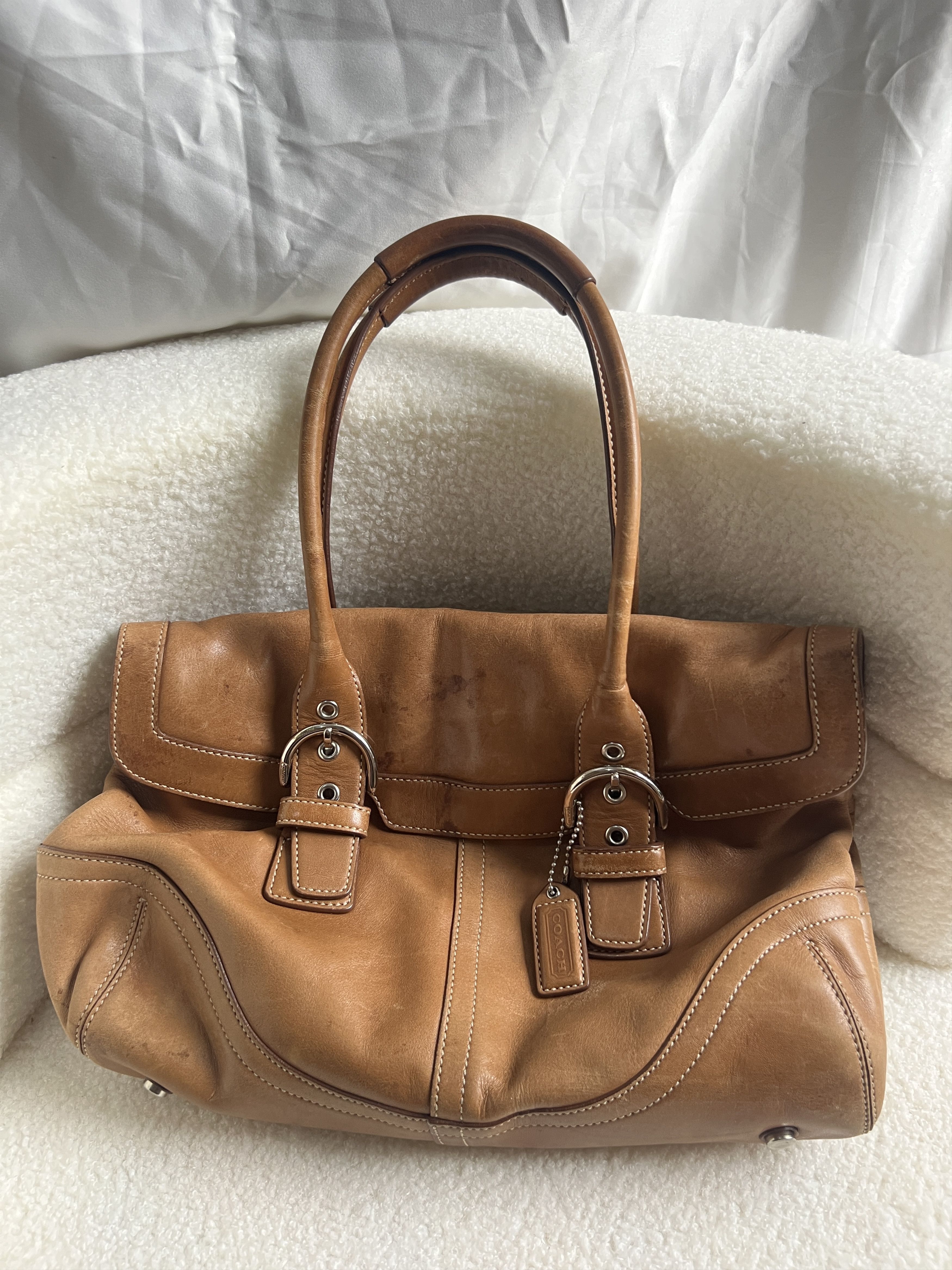 Authentic Vintage Coach Soho Hampton Camel Shoulder Bag