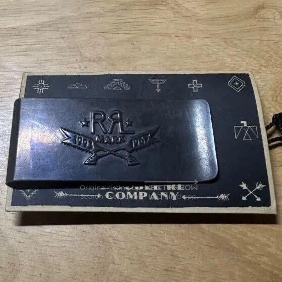 RRL Ralph Lauren RRL Brass Leather Arrow Logo Money Clip. Size ONE SIZE - 9 Thumbnail