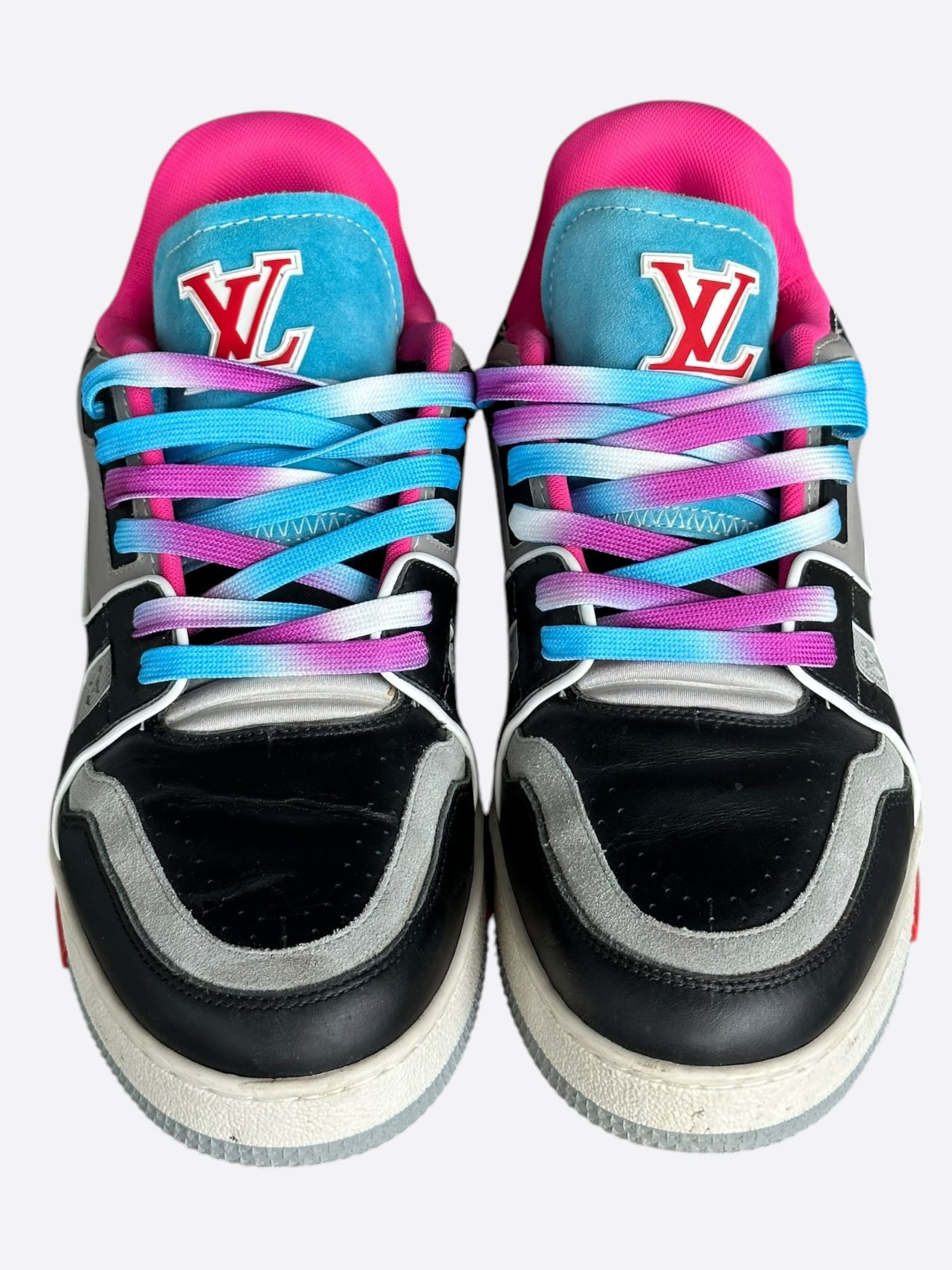 Louis Vuitton Louis Vuitton Black Multicolor Upcycle Trainers Size US 9.5 / EU 42-43 - 2 Thumbnail
