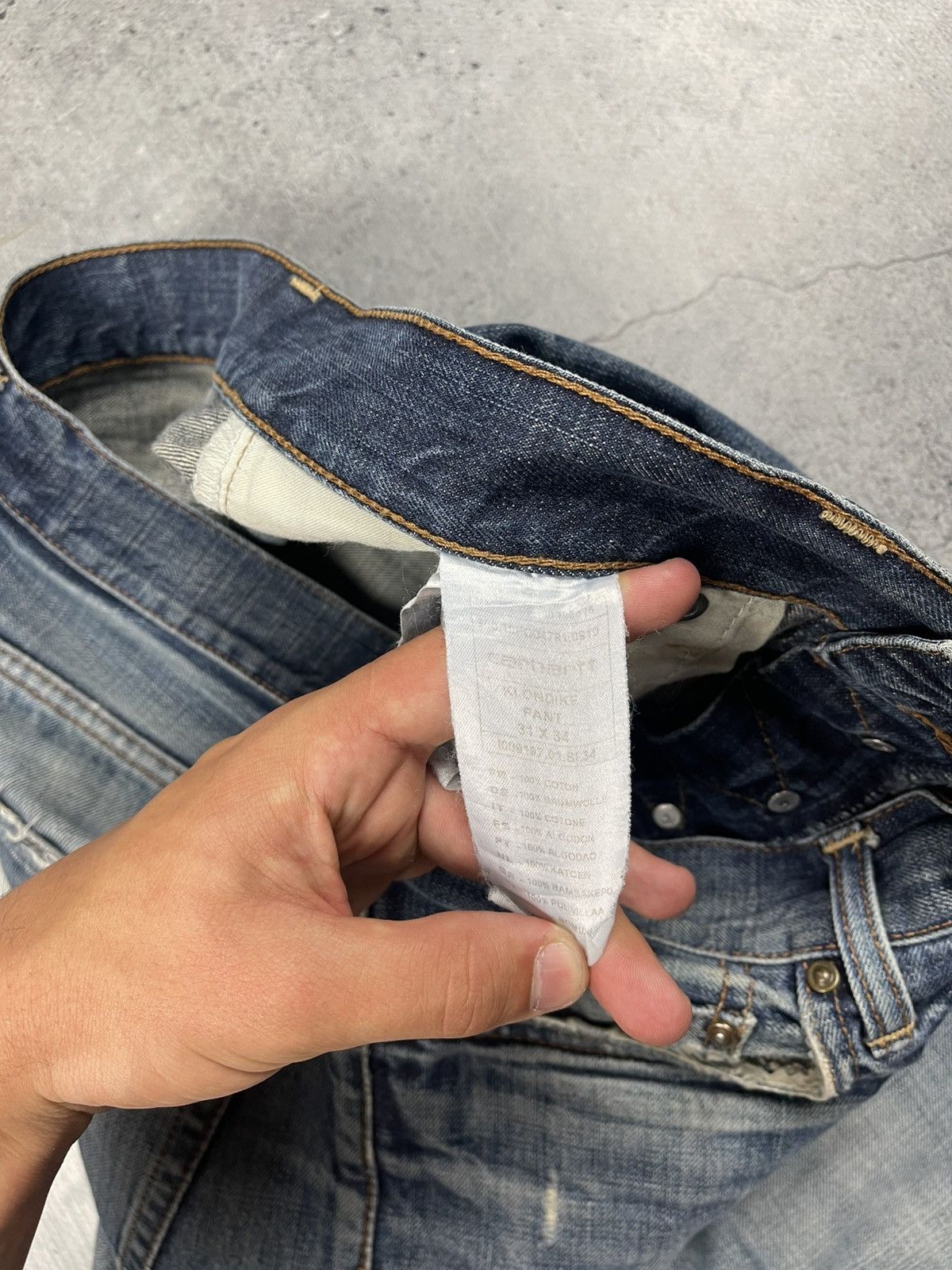 Carhartt Crazy Vintage 90s Carhartt Jeans Relaxed Fit Light Wash Work Size US 31 - 9 Thumbnail