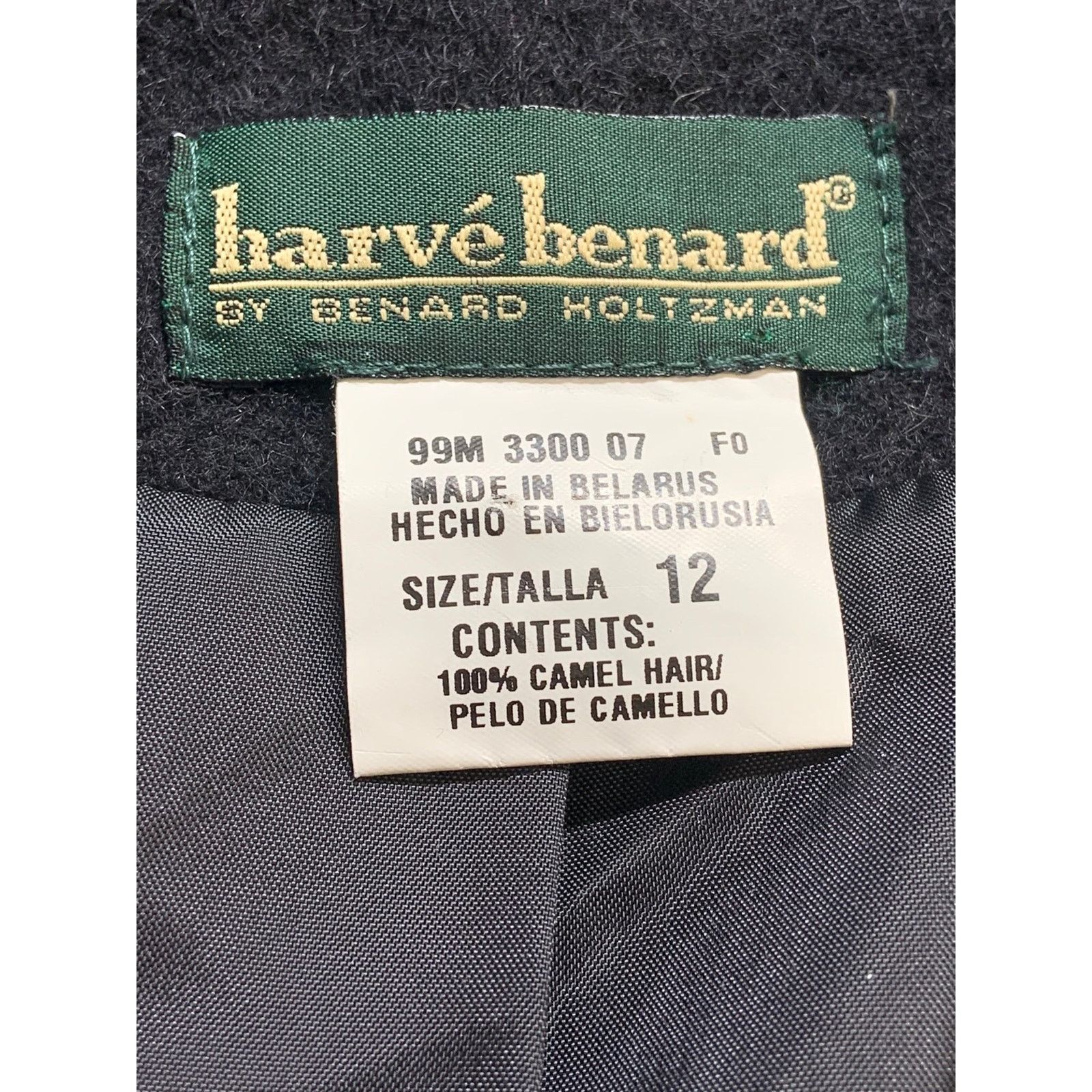 Harve Benard Vintage Harve' Benard 100% Black Camel Hair Blazer Women 12 Size XL / US 12-14 / IT 48-50 - 9 Thumbnail