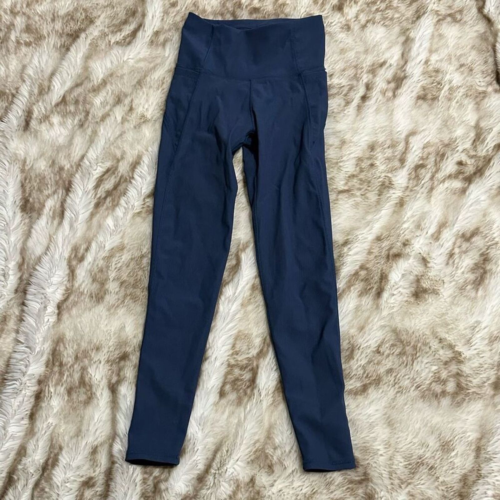 Kyodan Kyodan Blue Ribbed Workout Leggings | Sz XS Size 26" / US 2 / IT 38 - 2 Thumbnail