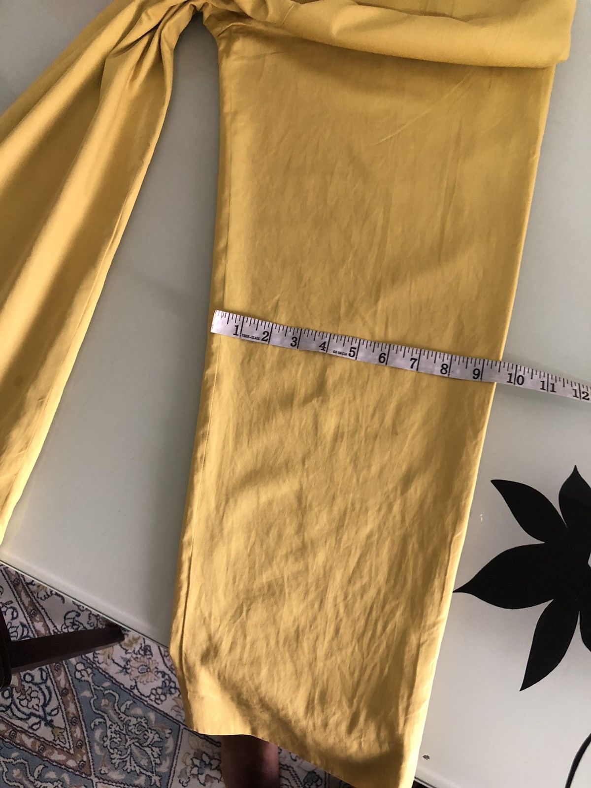 Balenciaga Vintage 90s Balenciaga Paris Yellow Trouser Pants Size 26" / US 2 / IT 38 - 23 Thumbnail