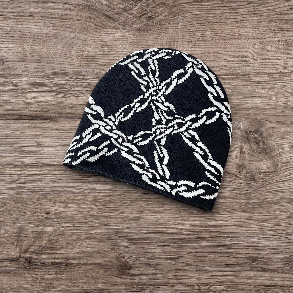 The Unbranded Brand Opium PUNK ALT Grunge Chain Beanie | Y2K Skater Hat Size ONE SIZE - 1 Preview